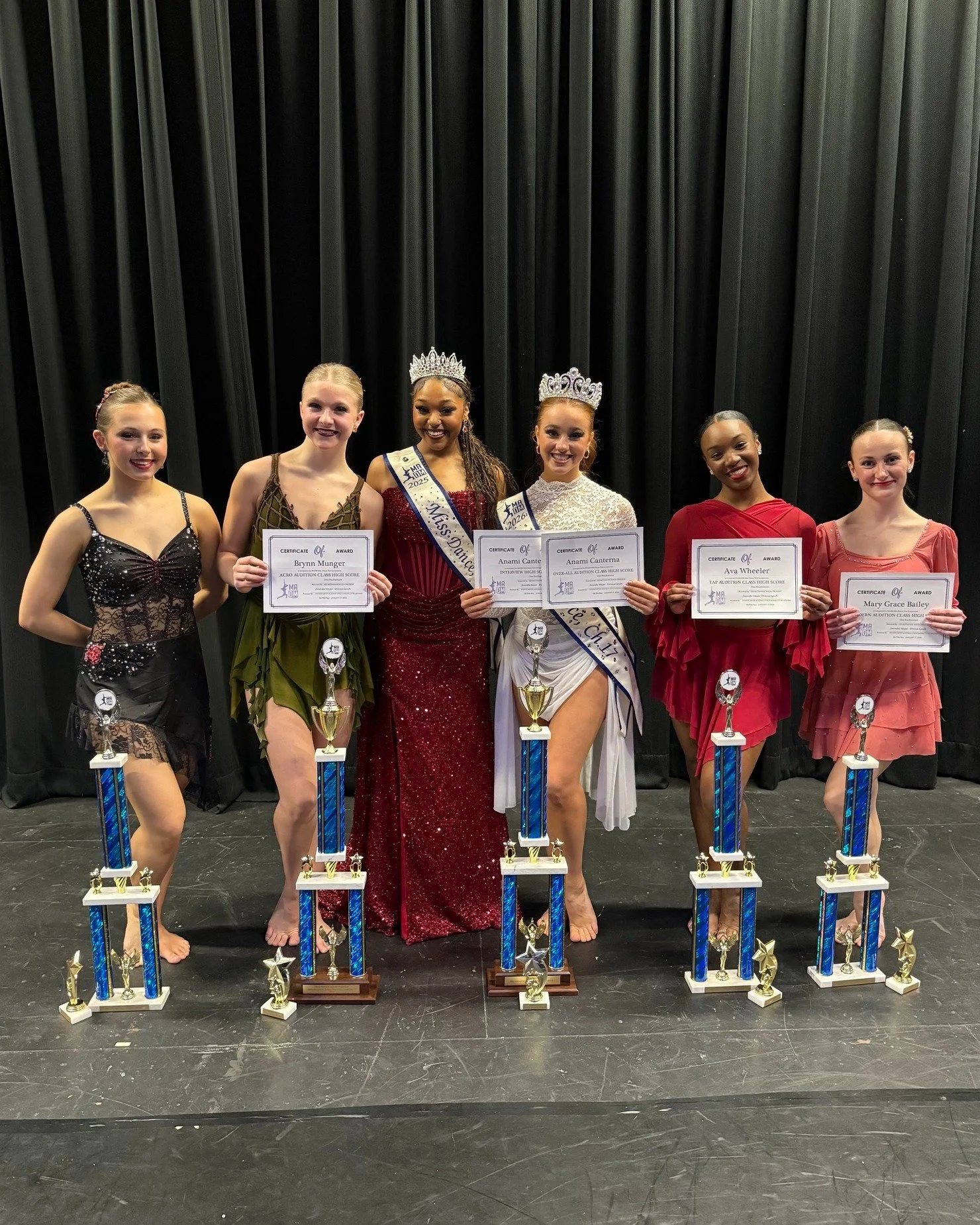 Our last celebration of the MADM Title Competition! Finally, the award winners in Miss Dance. Congratulations to all! 🎉👑

Miss Dance: Anami Canterna; Teacher: Ashley Canterna Hardy
Miss Dance 1st Runner-Up: Brynn Munger; Teacher: Dee Buchanan
Miss 