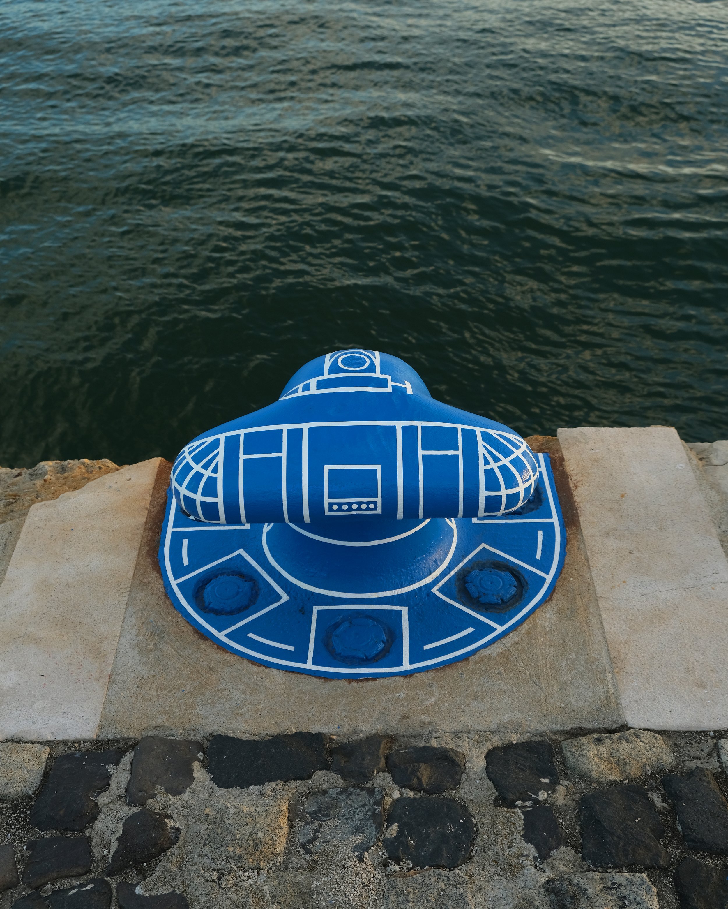 AzulTejo 3D Blueprint Network - Component J, Iron and water based Iron paint, 18" x 22" x 16", 2021