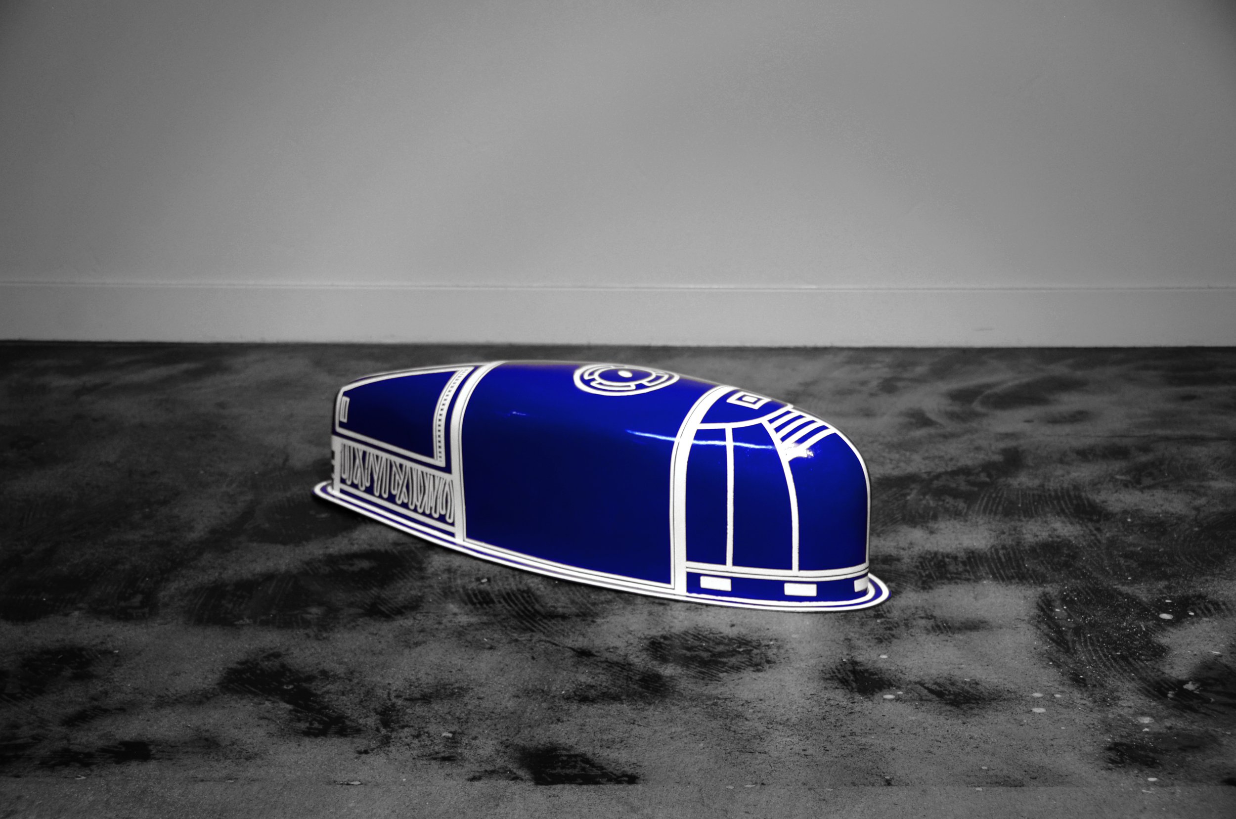 3DBP 8, fiberglass and enamel, 13" x 11" x 32", 2021