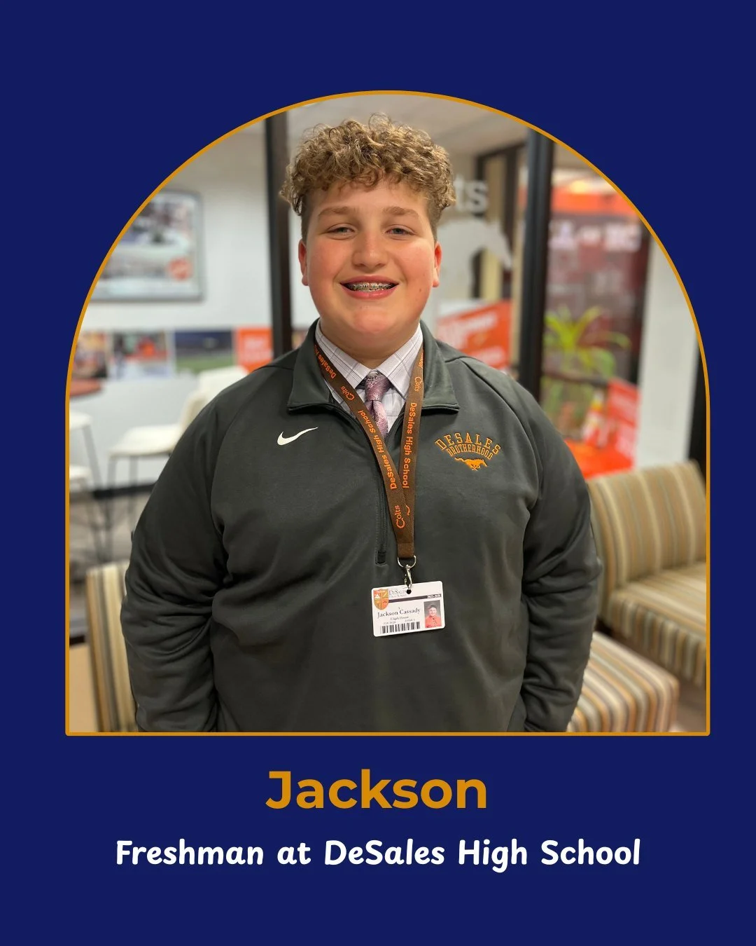 Spotlight on Jackson! 

CCC has helped hundreds of students from Portland and the West End get a Catholic education, and we want to introduce you to one of them: Meet Jackson, a freshman at @desaleshighschool. Jackson's been part of CCC's program sin