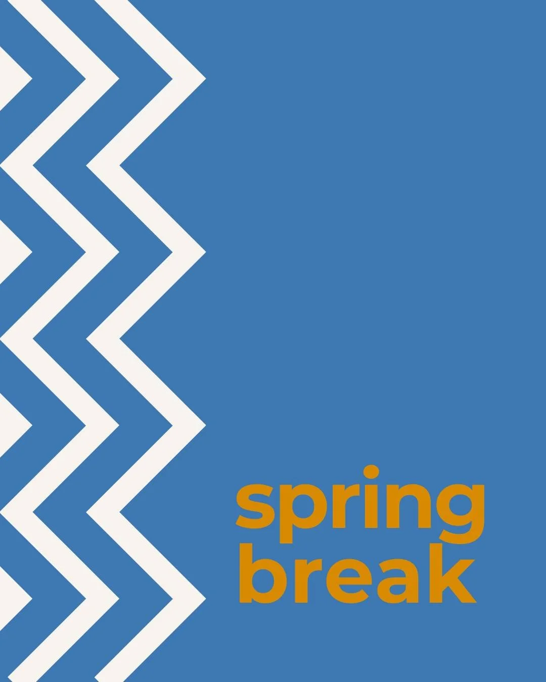 Can you believe Spring Break is already here? 🌷

We hope our students and familes enjoy a well-deserved week of rest and time together.

We'll see you soon!