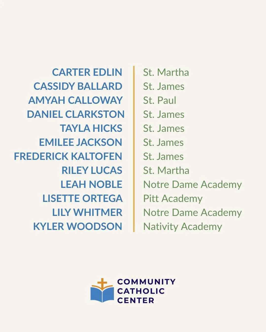Congratulations to our graduating 8th graders 🎓 They've worked so hard and are ready to take on high school! We can't wait to support you in the next phase of your Catholic education.