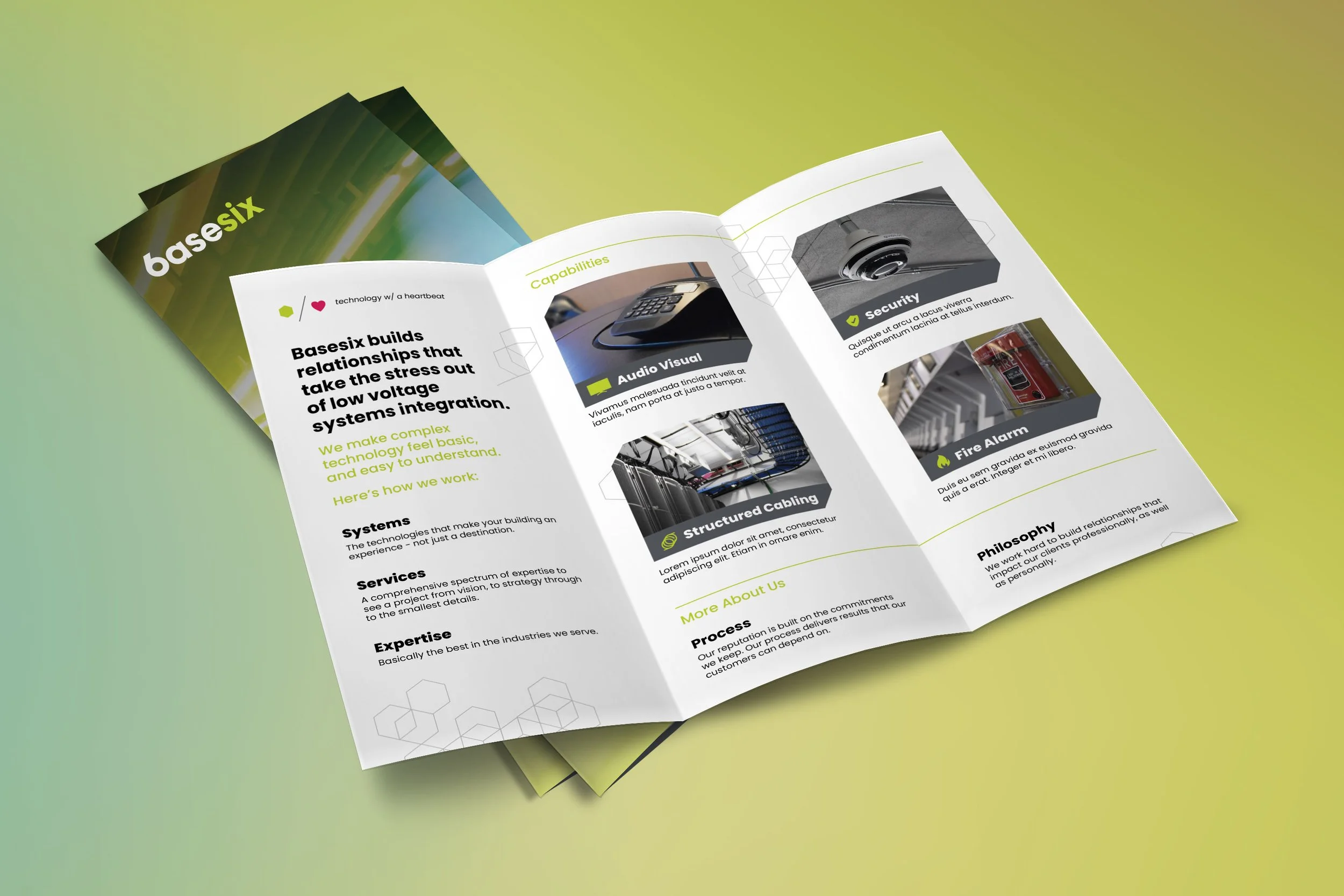 a brochure with text and images