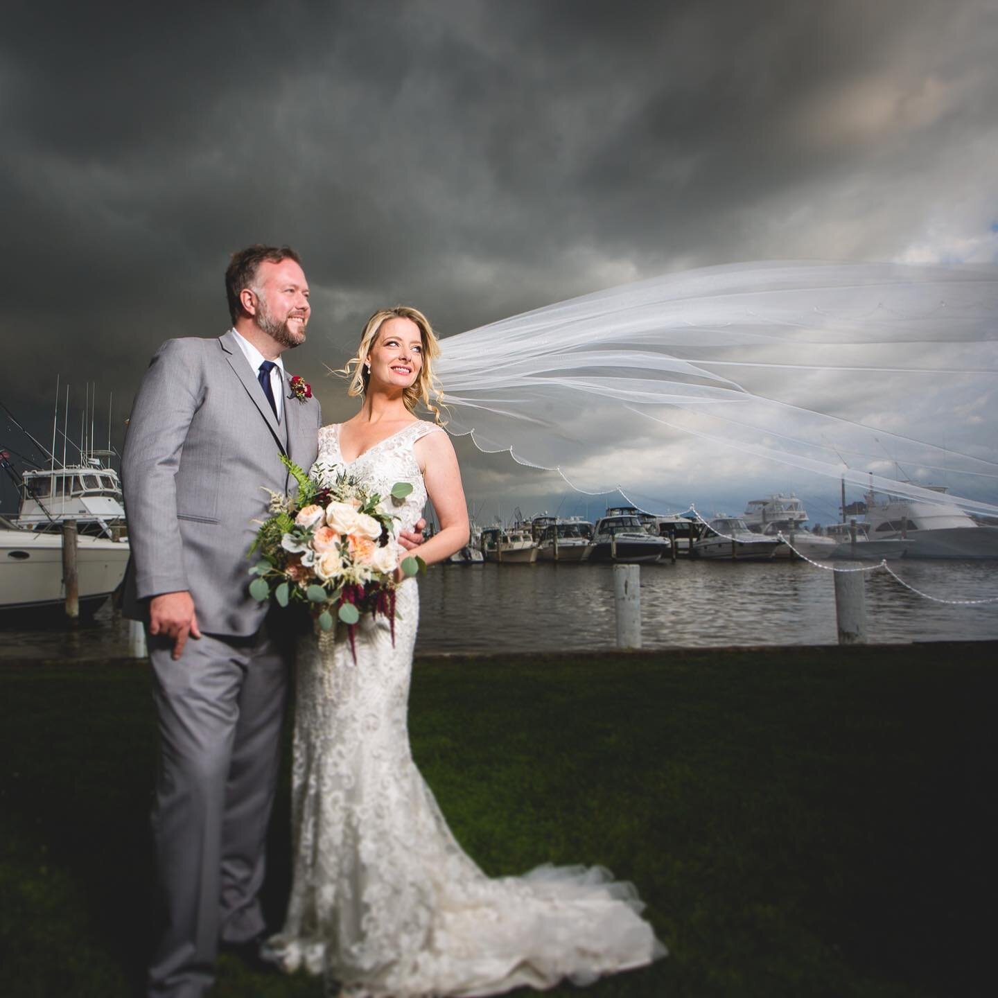 They say love is patient love is kind, well Liz and John ⁠⁠were kind enough to trust us to deliver some epic sky portraits before a crazy storm rolled in. We only had about 10 mins to set up and get the shots. They were worried about the storm but tr