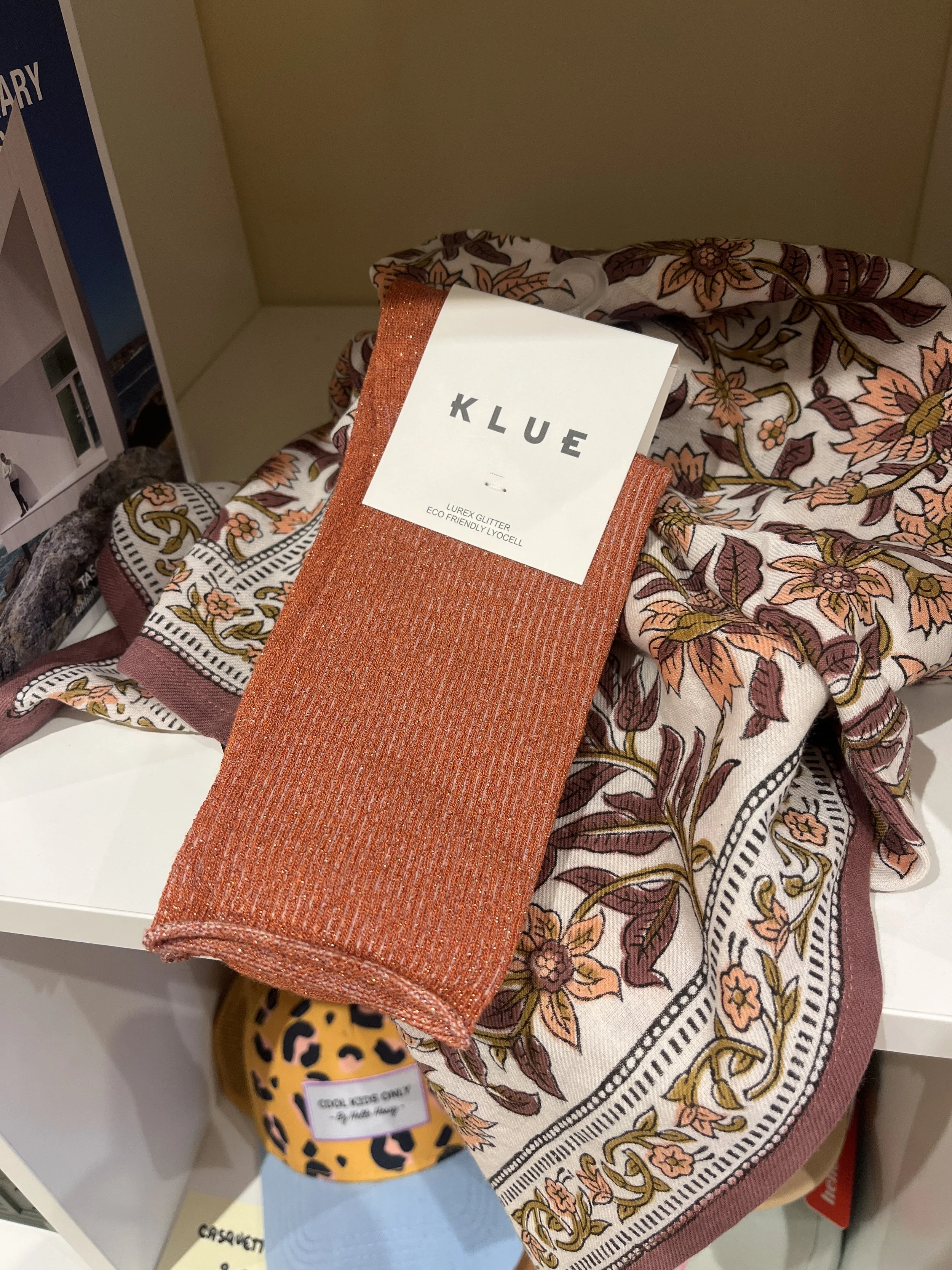 Chaussettes Pailletées Brique