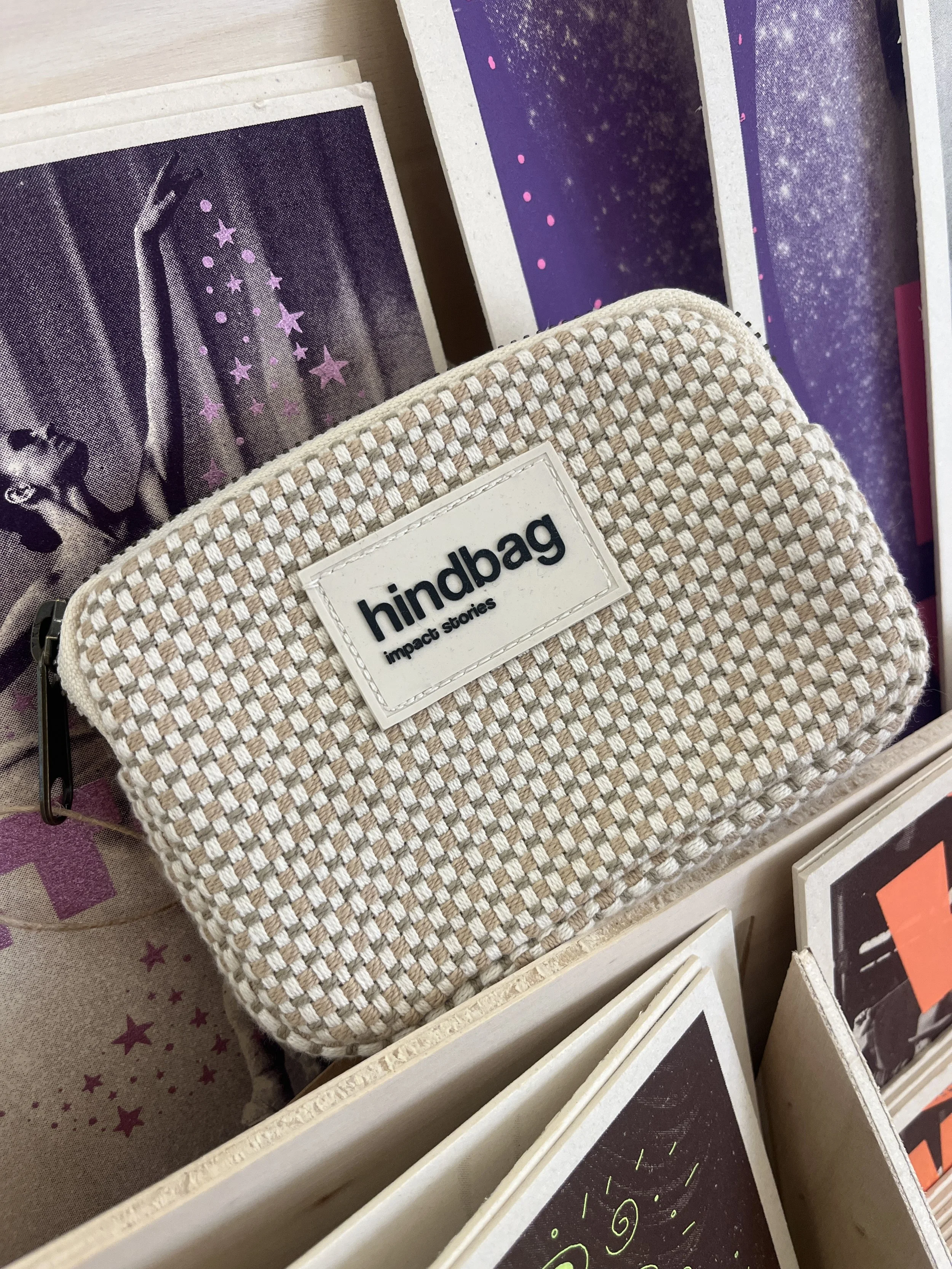 Porte Monnaie Hindbag Tressage Nude