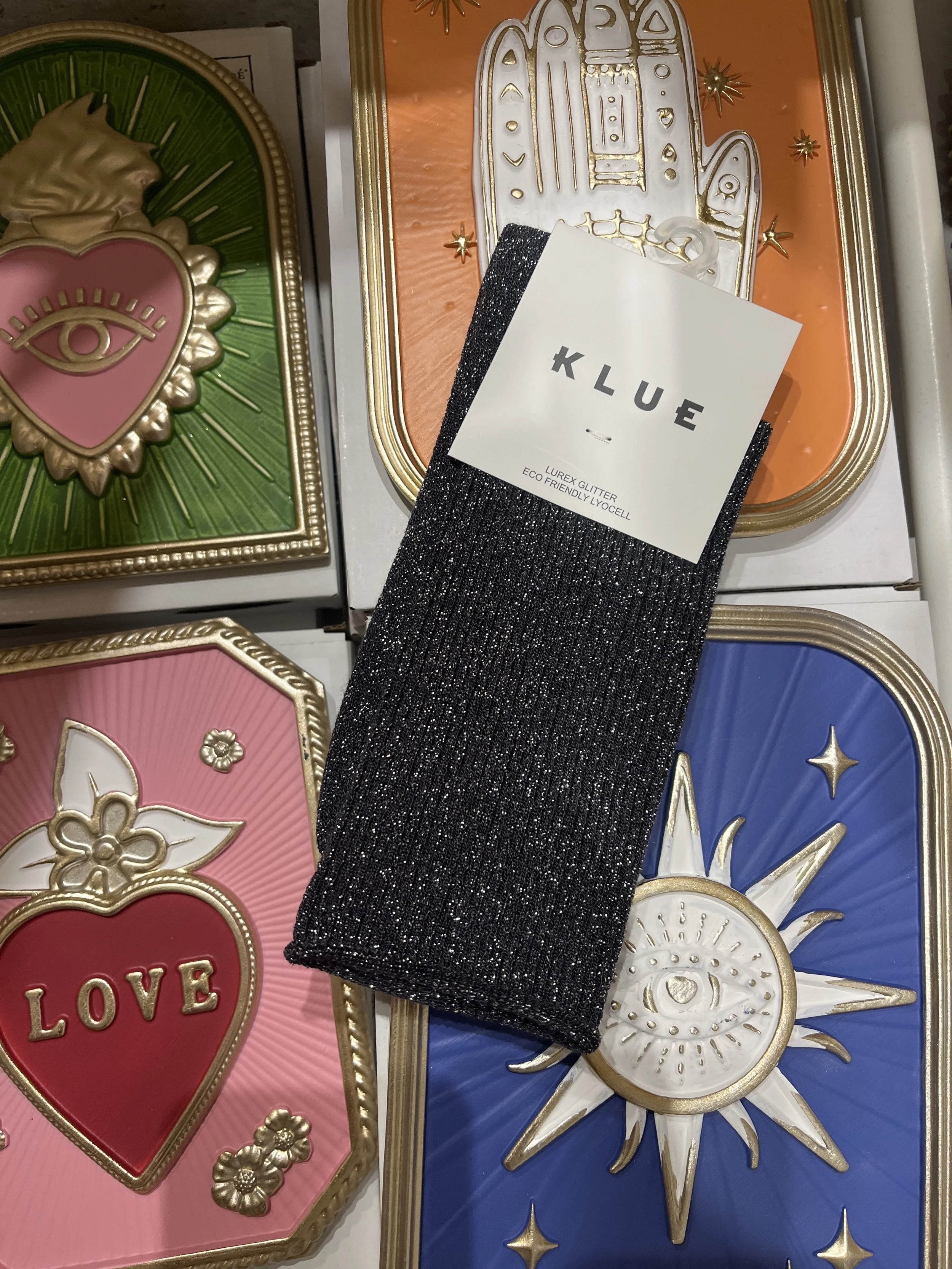 Chaussettes Pailletées Gris Orage