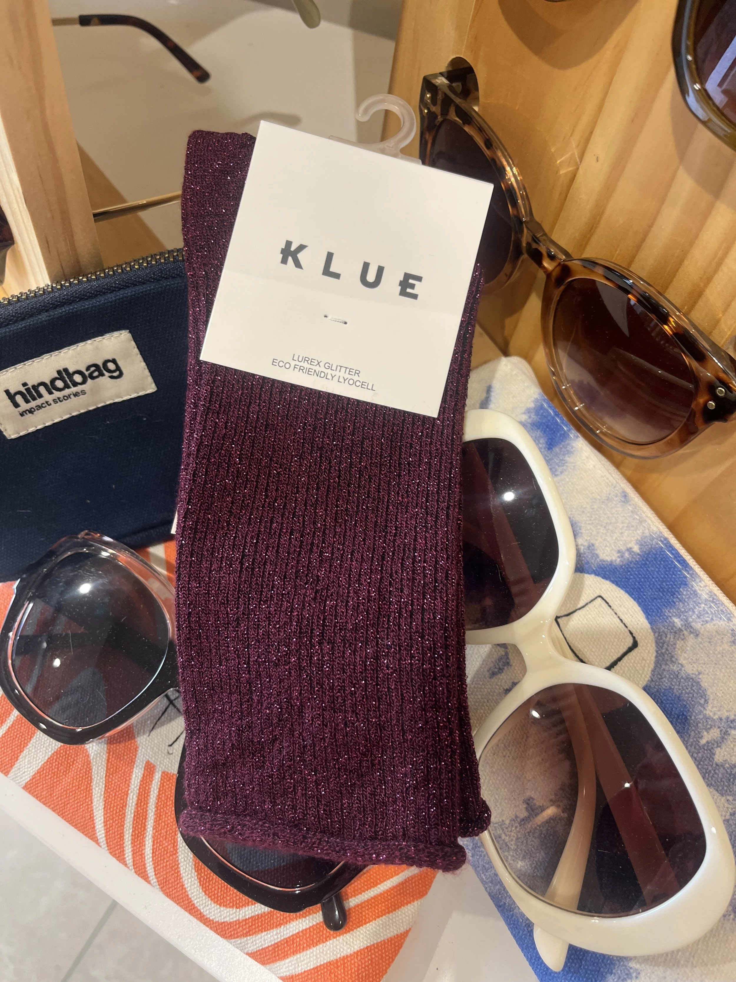 Chaussettes Pailletées Aubergine