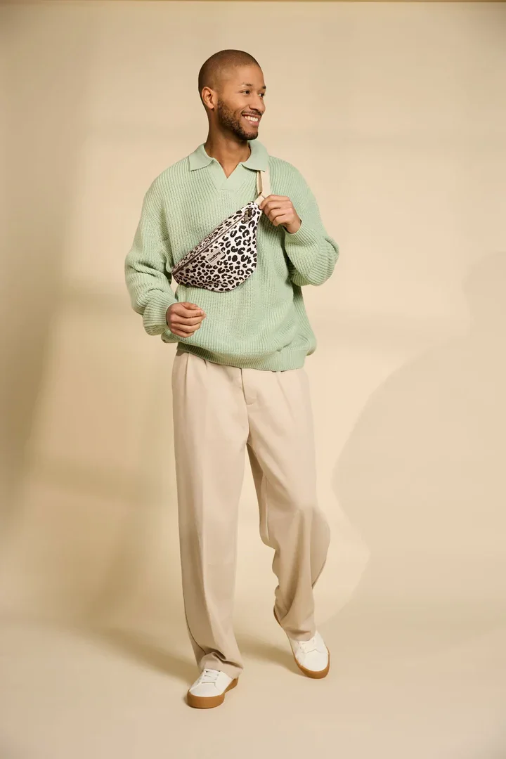 Sac Banane Léopard Ecru