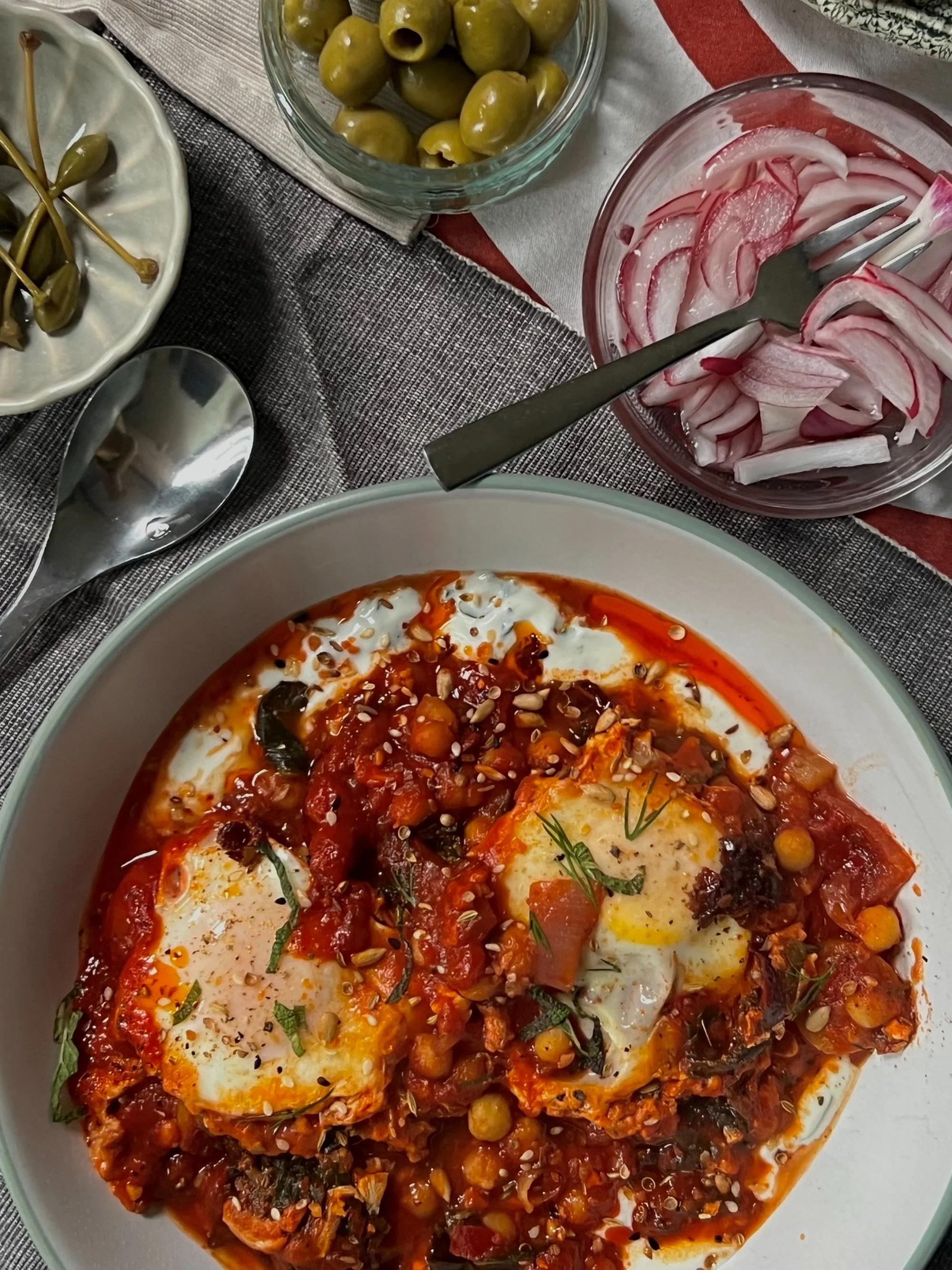 mediterranean garbanzo eggs