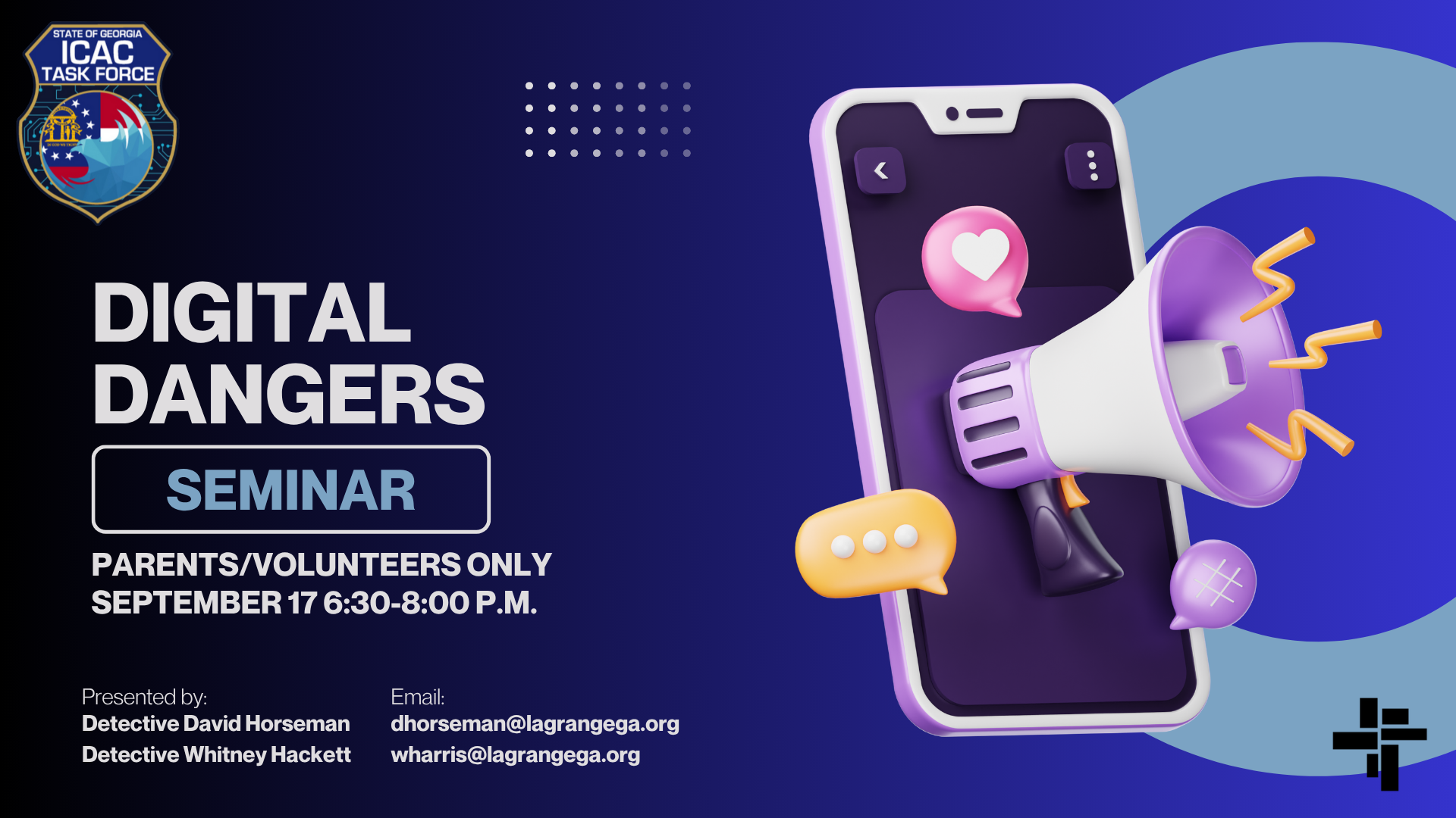 Digital Dangers Parent Seminar