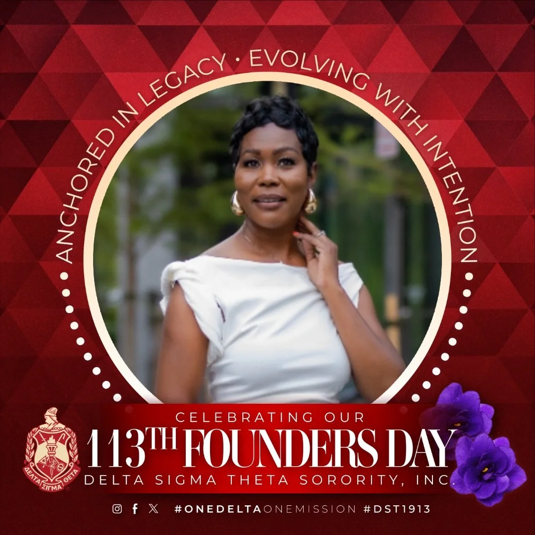 Happy Founders Day to my phenomenal Sorors of Delta Sigma Theta Sorority, Incorporated! 113 years of sisterhood, scholarship, service, and social action. 

#DST113 #OneDeltaOneMission
#EvolvingWithintention #DST1913 #deltasigmatheta