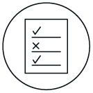 Checklist with multiple items, some checked off and some unchecked, on a clipboard or paper.
