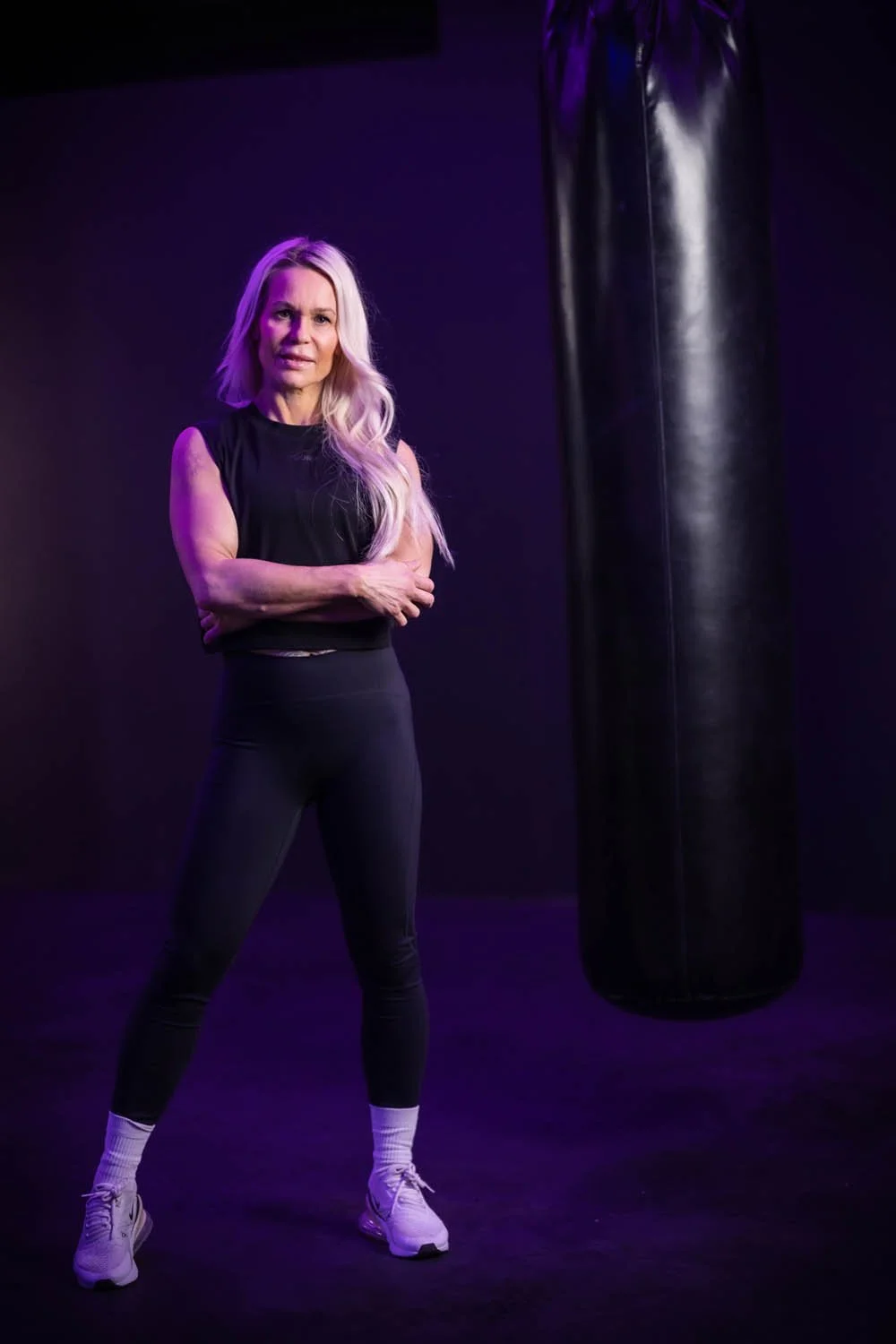 Box+Burn kuntonyrkkeilystudio Helsingin keskustassa. Yrittäjä Kati Wirta