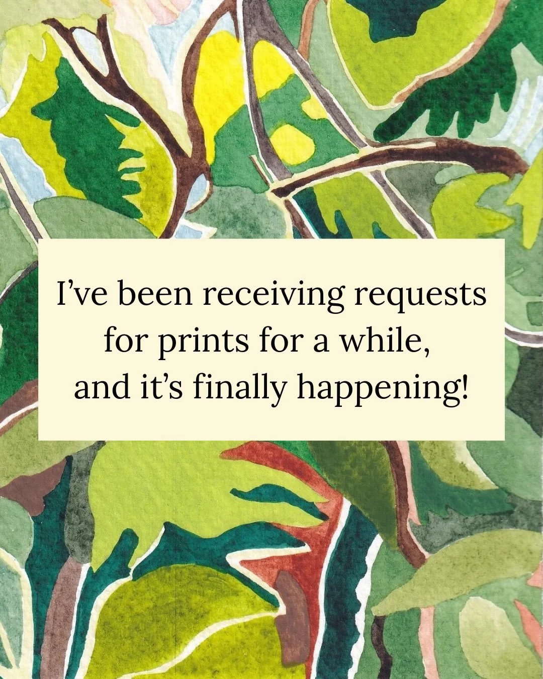 My first-ever prints are here! &lsquo;Sunlight Through Trees&rsquo; is inspired by my photos and memories from many hikes around Bloomington, Indiana. Especially the magic moment when the sky and sunlight peek&nbsp;through&nbsp;the canopy 🌞💫🌳

The
