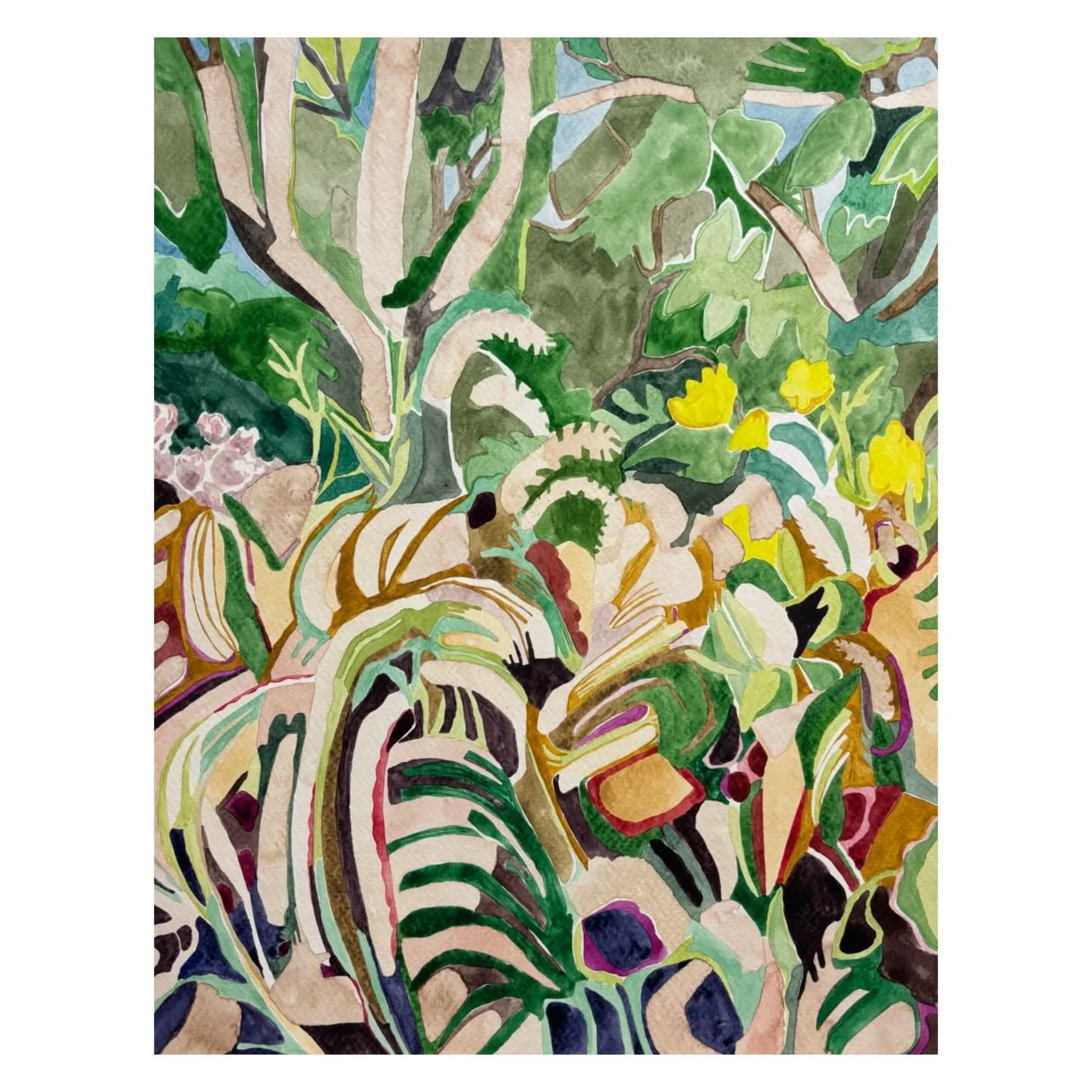 I&rsquo;m auctioning off this watercolor painting to benefit @migrantfreedom and their efforts to support families impacted by 🧊 &mdash; please consider bidding below, and browse #artistsagainsticeauction for other artist auctions.

Ravine # 3, 2025