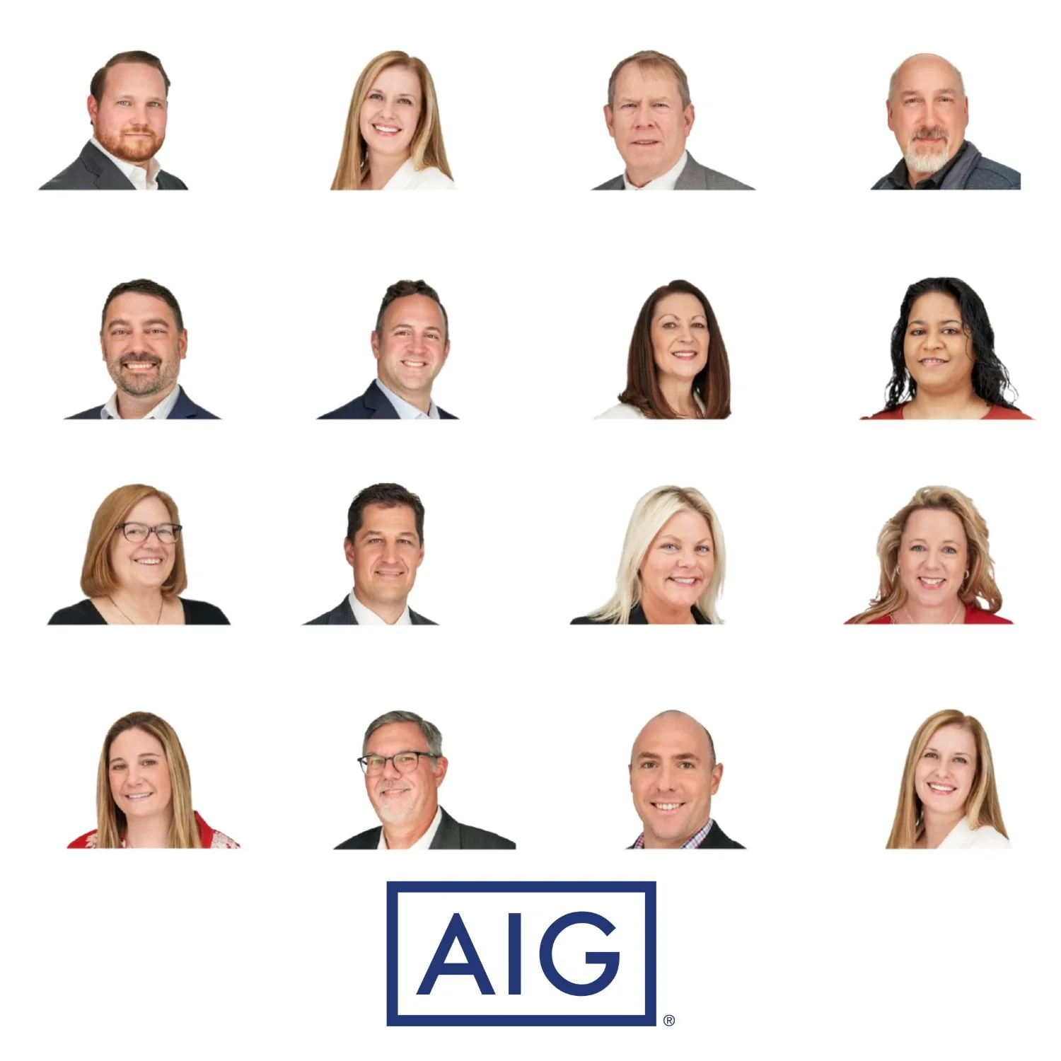 Composite of multiple AIG headshots
