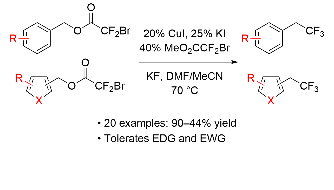 21. Copper-Catalyzed Synthesis of Trifluoroethylarenes from Benzylic Bromodifluoroacetates