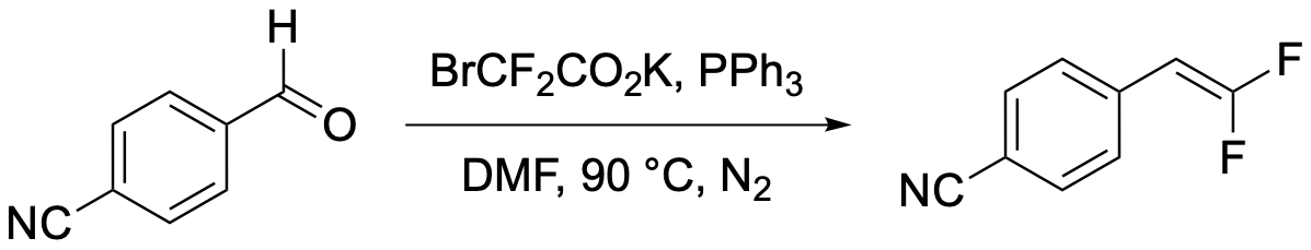54. Synthesis of 4-(2,2-Difluorovinyl)benzonitrile through a Wittig-type Olefination of 4-Formylbenzonitrile