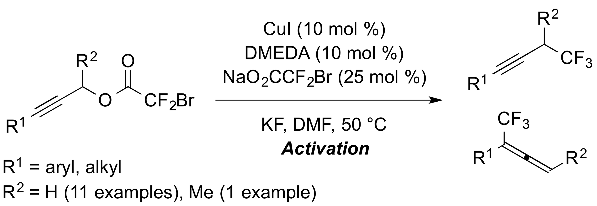 17. Copper-catalyzed Conversion of Propargylic Bromodifluoroacetates to Trifluoromethanes