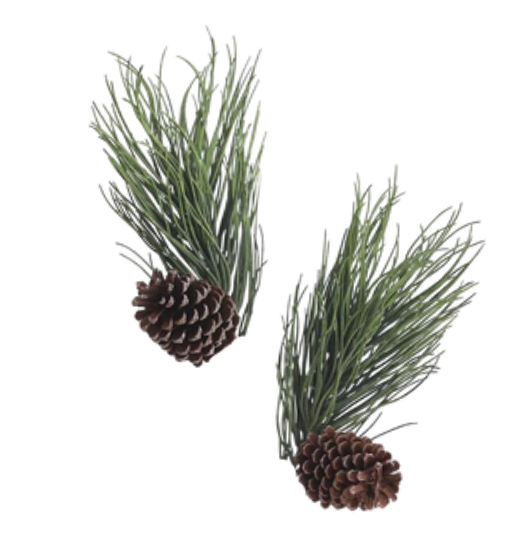 Faux Pine Branch with Pine Cones