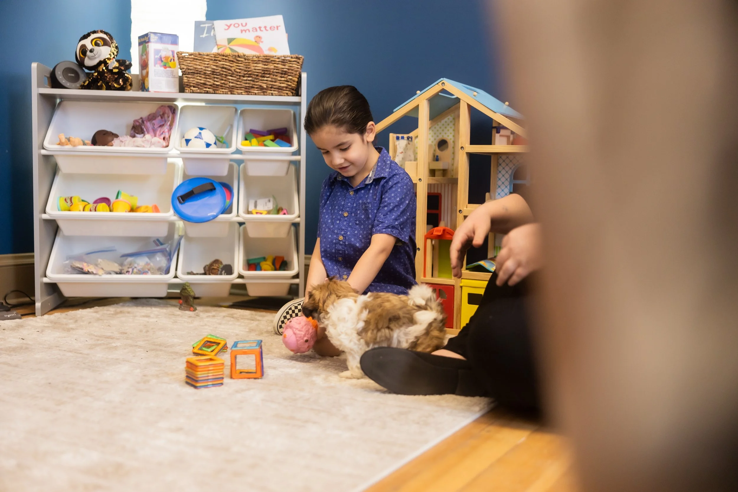 Animal-assisted therapy session in Sioux Falls