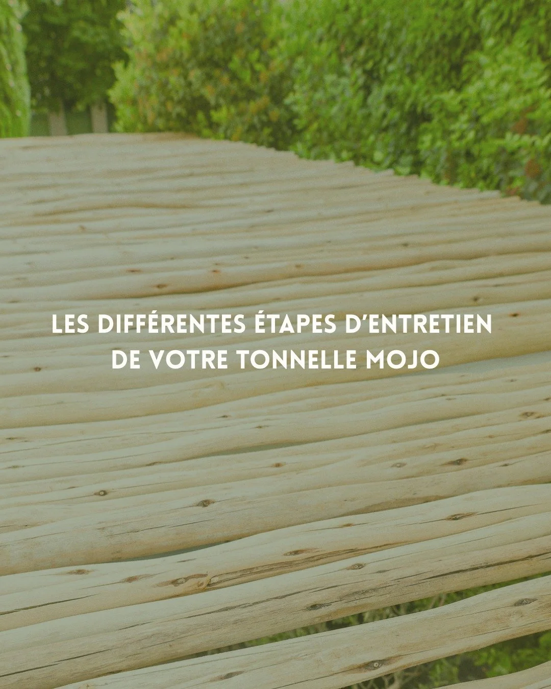 Vous attendiez la liste d&rsquo;entretien ?

Nous aussi&hellip; nous l&rsquo;avons cherch&eacute;e.
Bonne nouvelle : il n&rsquo;y en a pas.

Nos tonnelles en bois sont pens&eacute;es pour durer, sans contrainte, sans traitement r&eacute;gulier, sans 