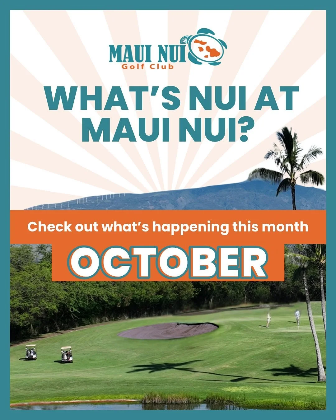 Something Nui is always happening - Here’s what’s happening this October ⛳🎃👇
2️⃣ New Ways to Save!
⛳️ Players Pass - Best deal for visitors with 50% off green fees, 1x free round of golf, discounted buckets and so much more!
🐢 Honu Ca
