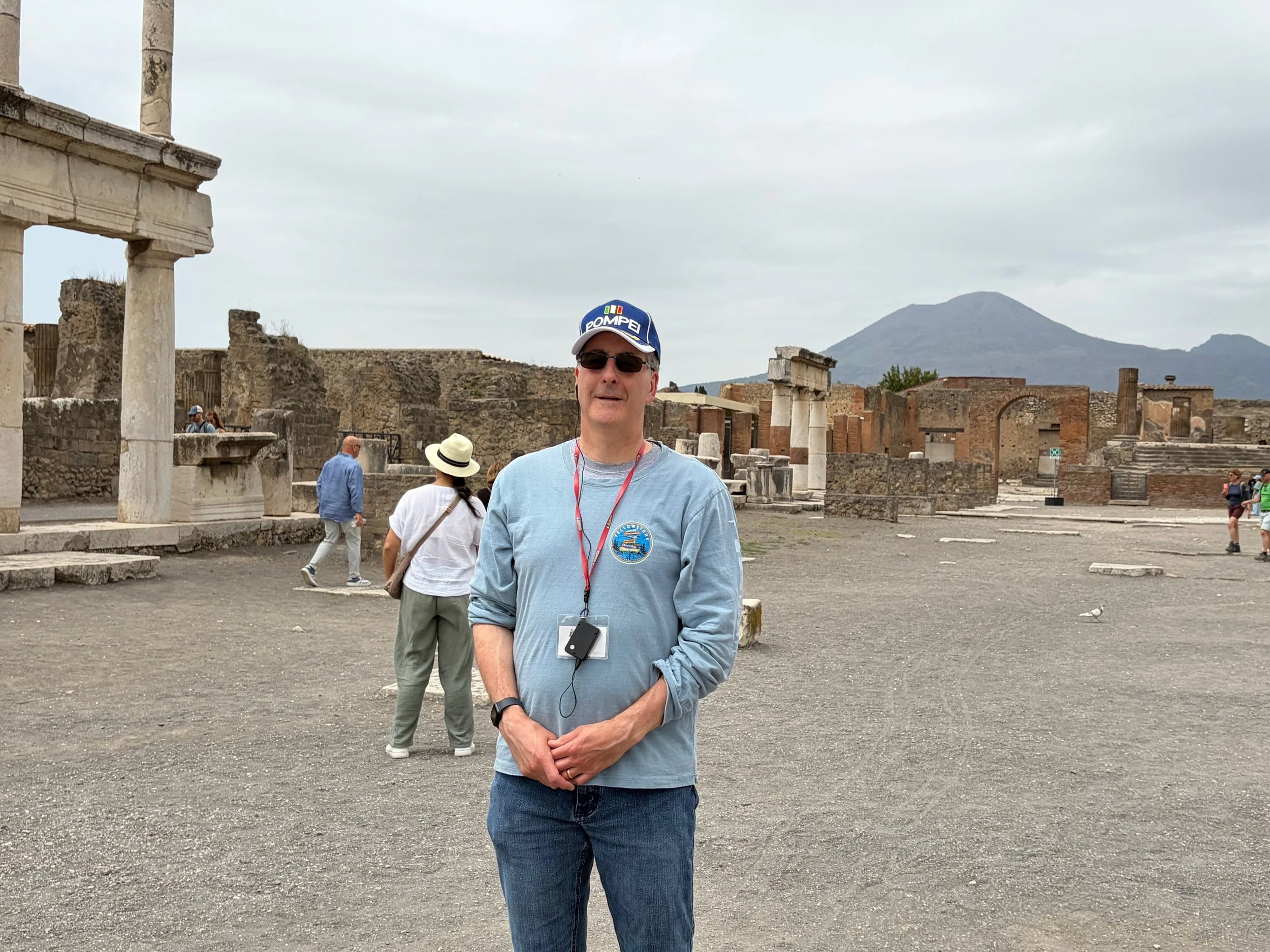 Me standing at Pompeii with Mt. Vesuvius in the background