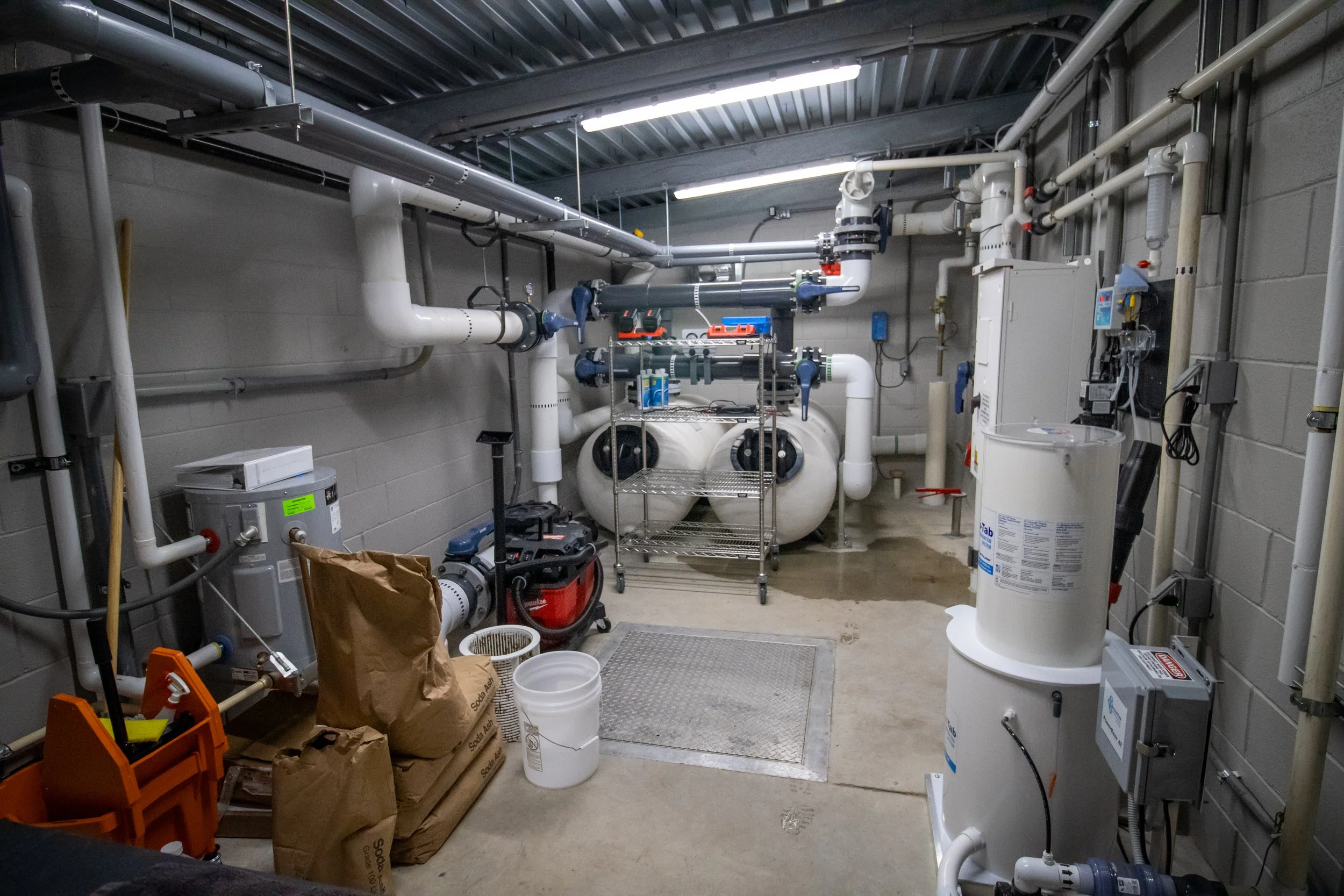 Pool house power and lighting installation at Sandy Pines