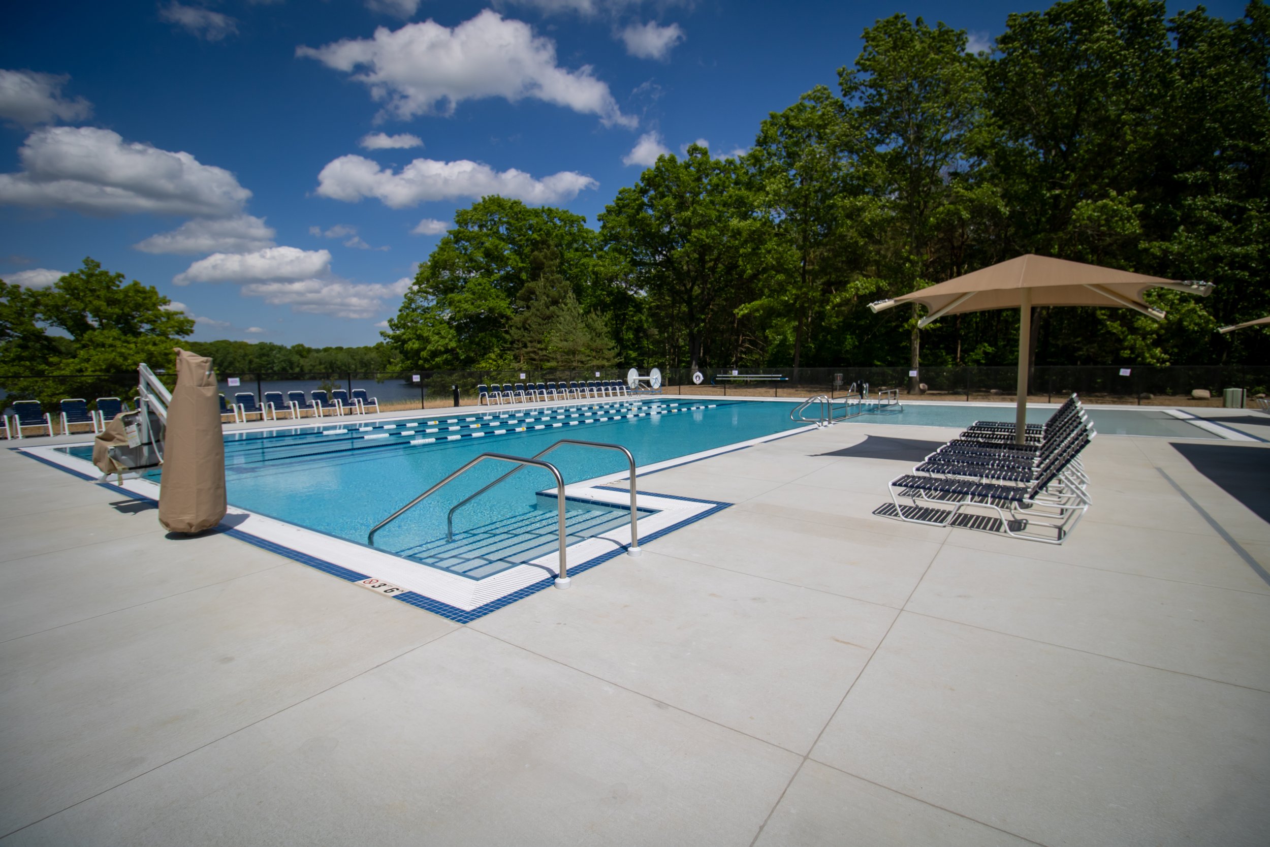 Pool house power and lighting installation at Sandy Pines