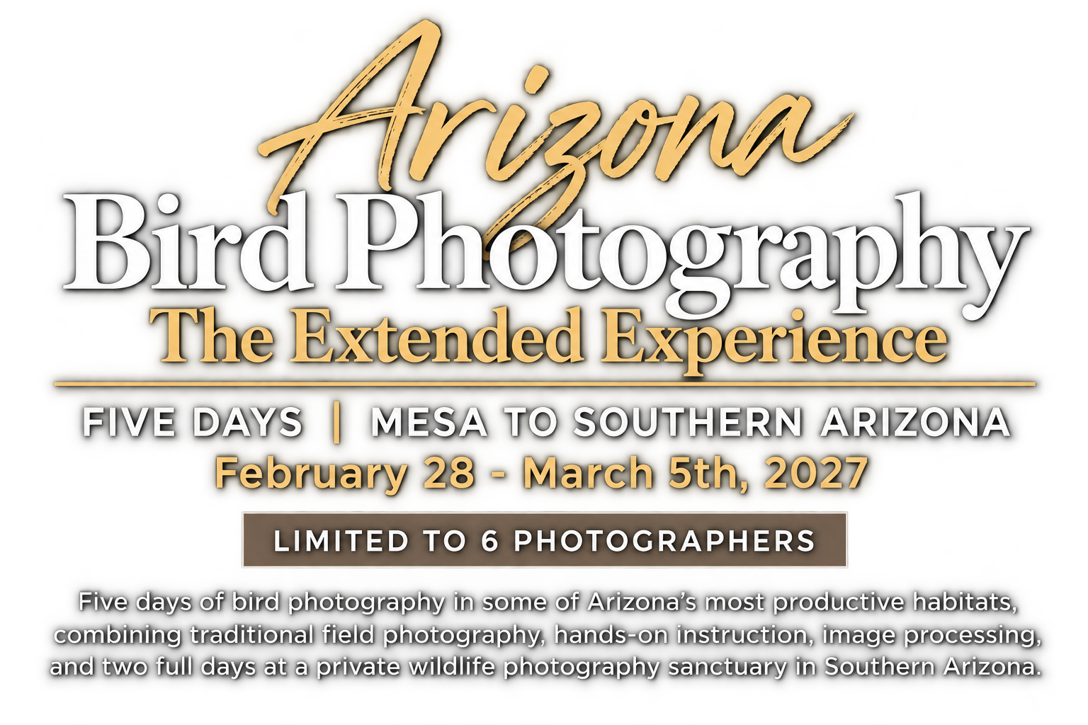 5 Day Arizona Workshop