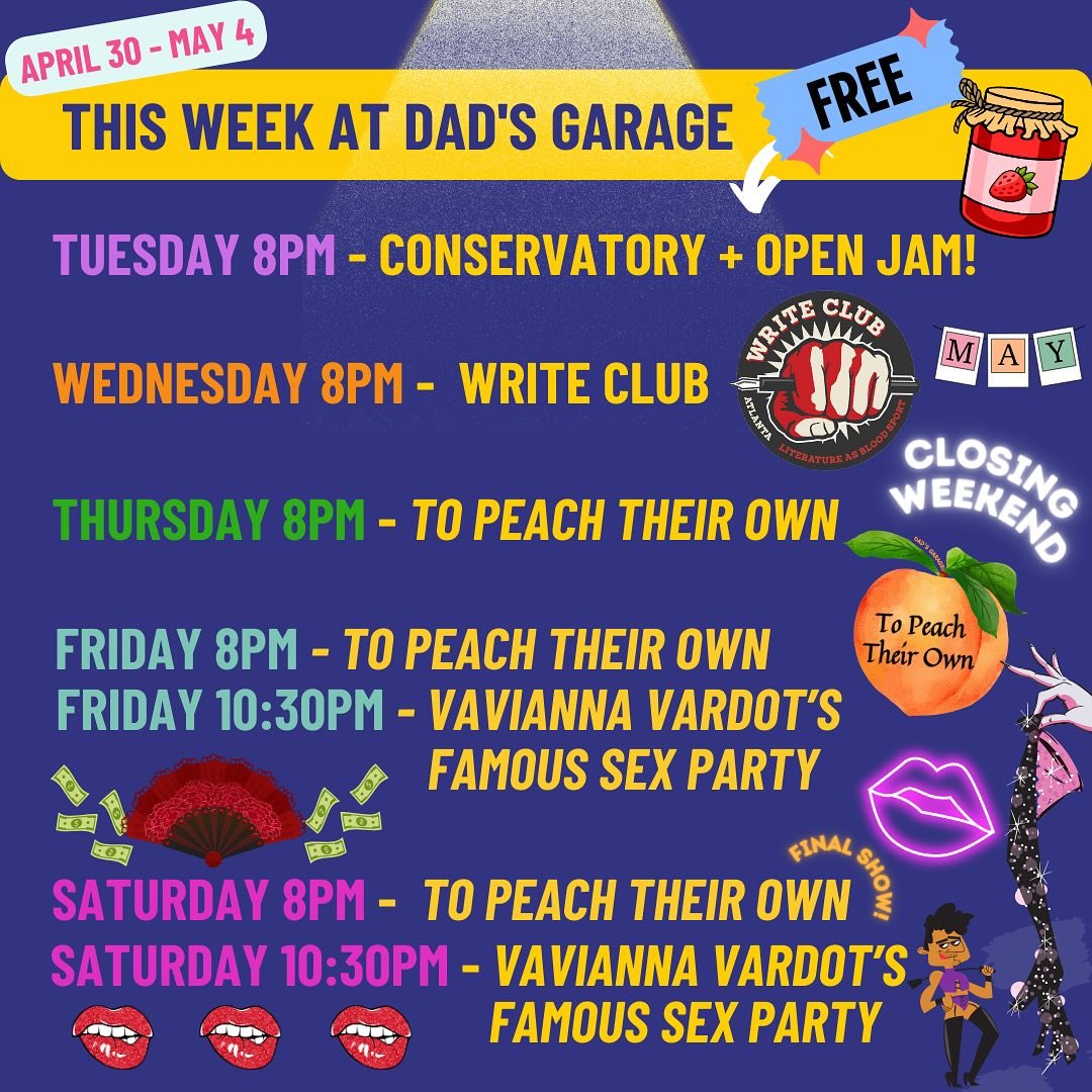 This week&rsquo;s theme? Peaches and cream! 🍑🍦It&rsquo;s your final opportunity to see To Peach Their Own before it closes on Saturday night - don&rsquo;t miss out! Topping Friday and Saturday&rsquo;s juicy comedy is Vavianna Vardot&rsquo;s Famous 