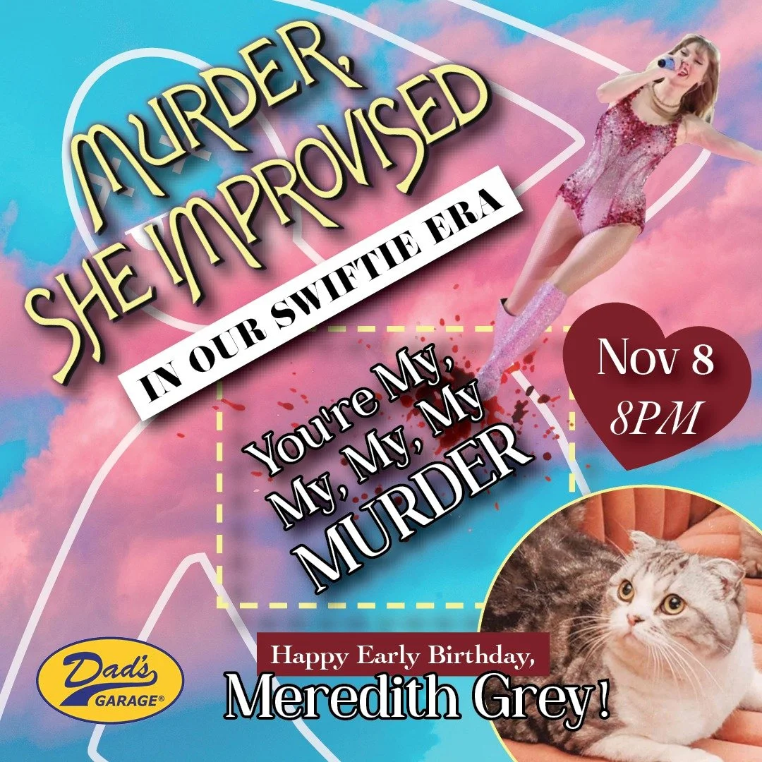 🎵 Ladies and gentlemen, just so you know,
We hope you come out 'cause we need the dough
Enjoy this improvised force of a show that includes...MURDERRRR!

This theme's been borrowed and next week's is, too,
All's well that ends well to entertain you
