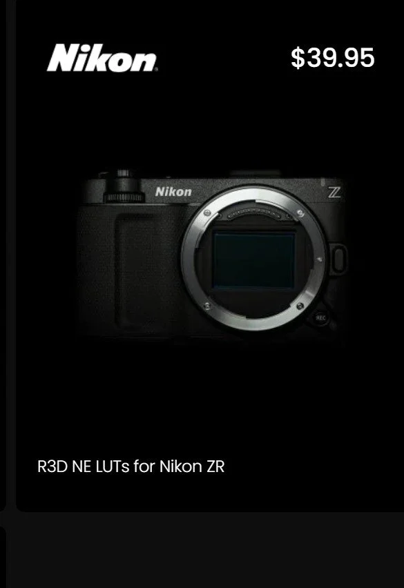 Cinema Tools Nikon ZR LUTs