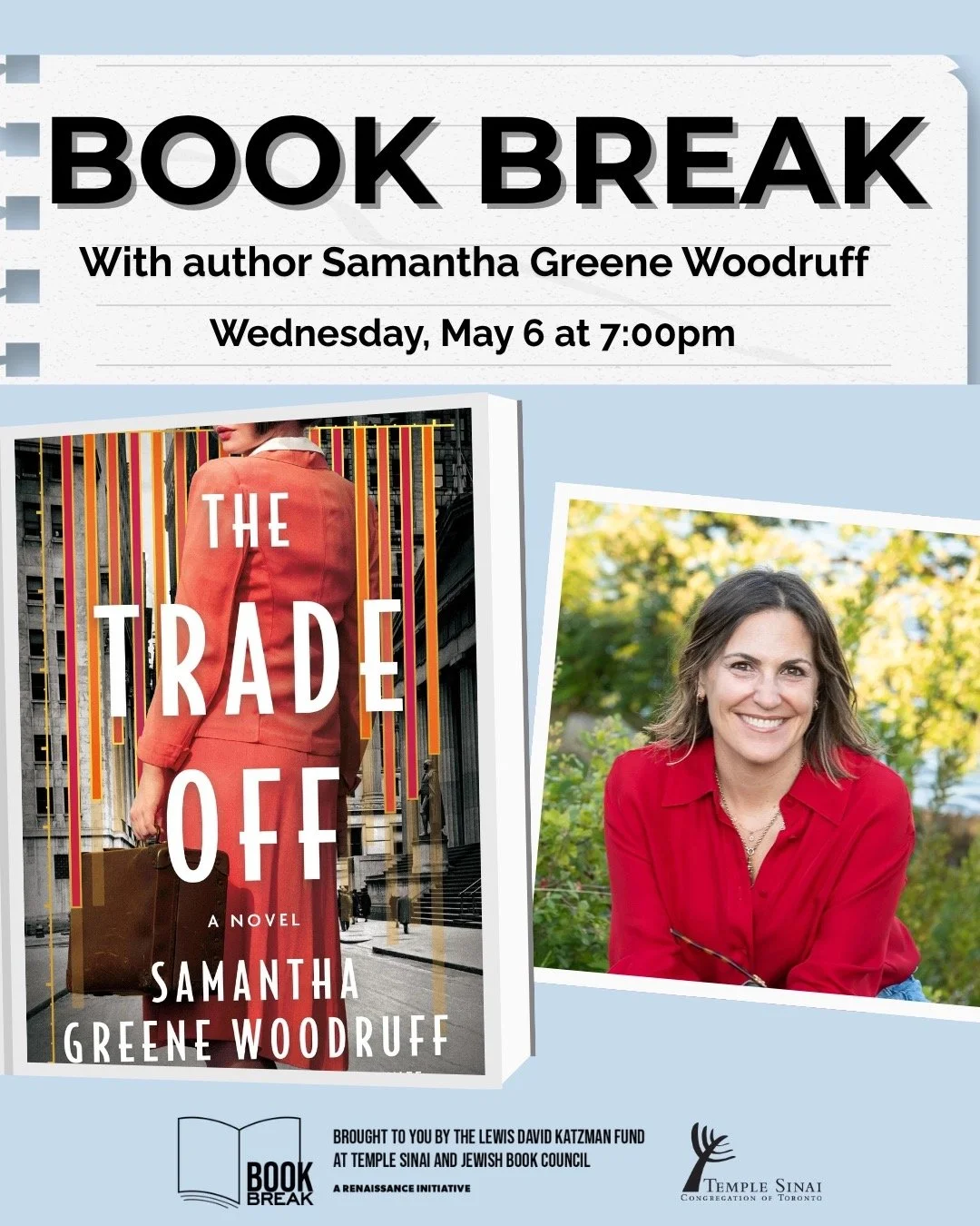 Book Break with author Samantha Greene Woodruff-Virtual Event