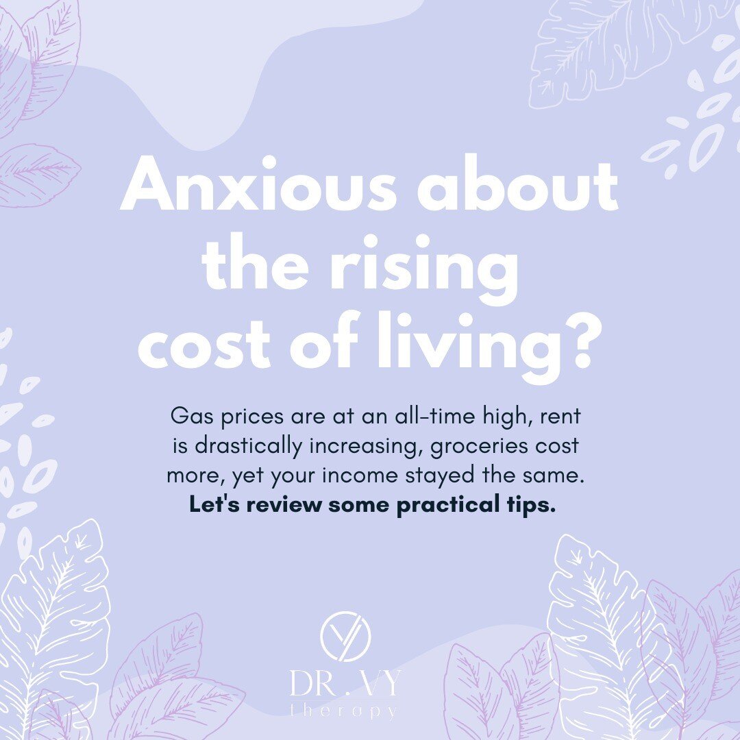 We all are feeling it, the angst of the unknown of the inflation period. Finances have been a major topic of discussion inside and outside of therapy. I listed several ways that you can take back control during a time that feels outside of your contr