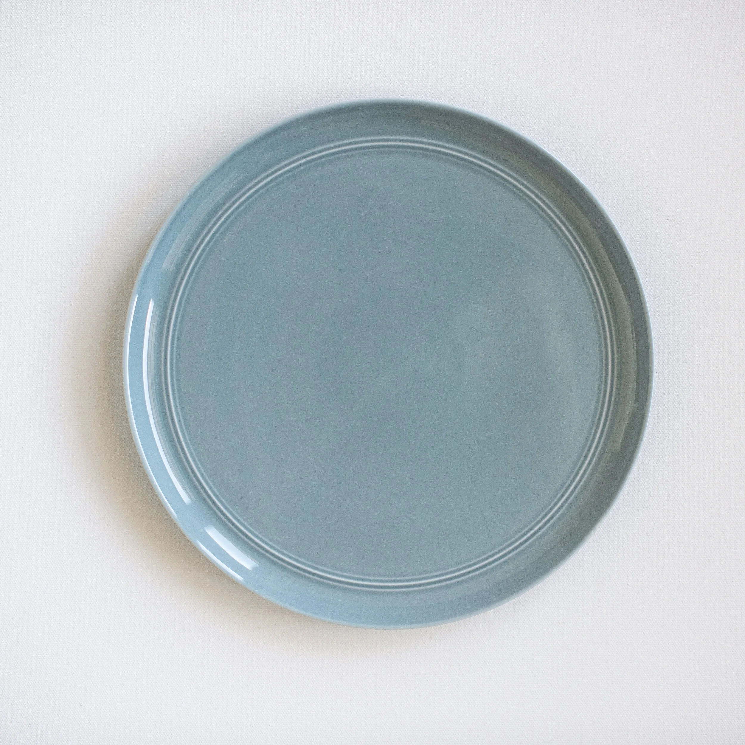 hand glazed porcelain blue dinner plate