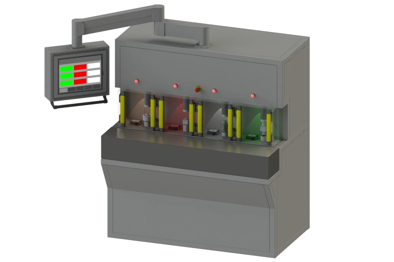 Rendering of a MCLLC 4 Station Tester.