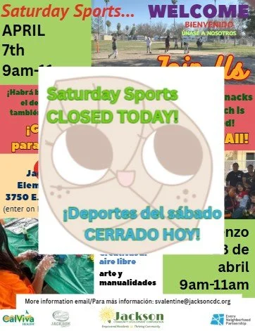 Saturday Sports in CLOSED TODAY! Will return on April 16th. 