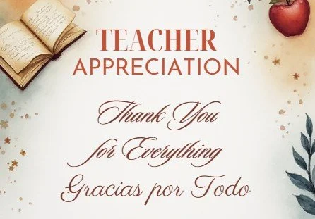 Teacher's Appreciation Week (May 4th-8th) 