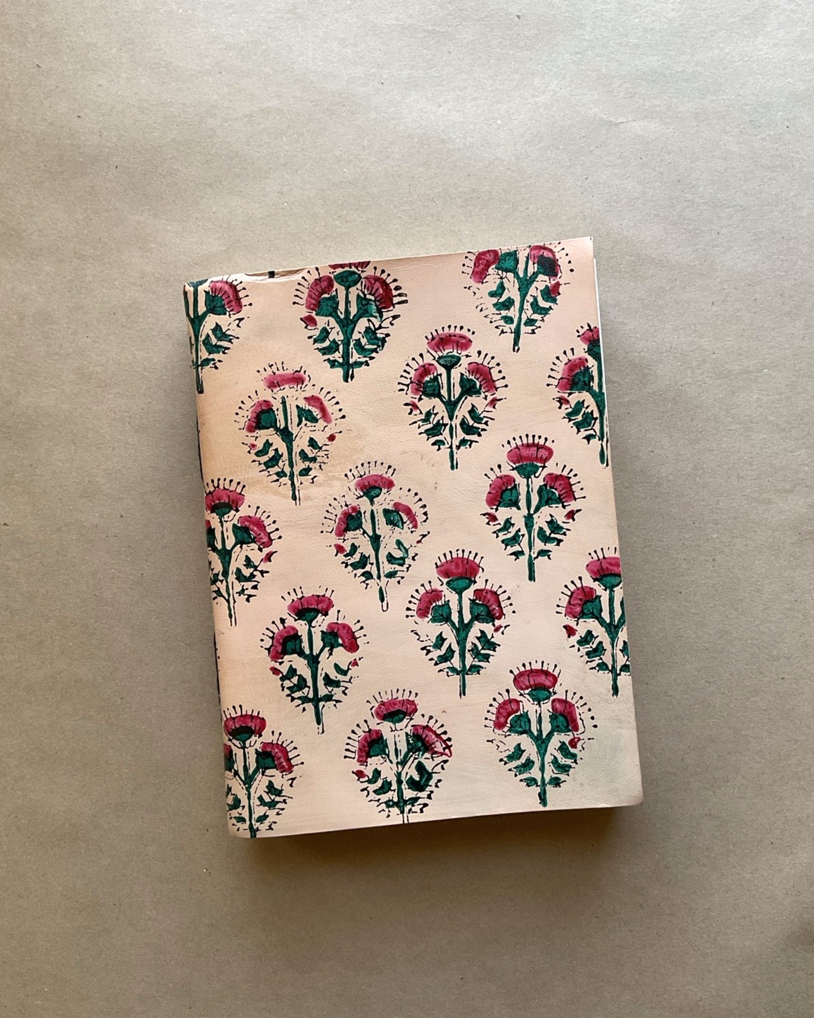 Hand-Printed Leather Journal, alternate view
