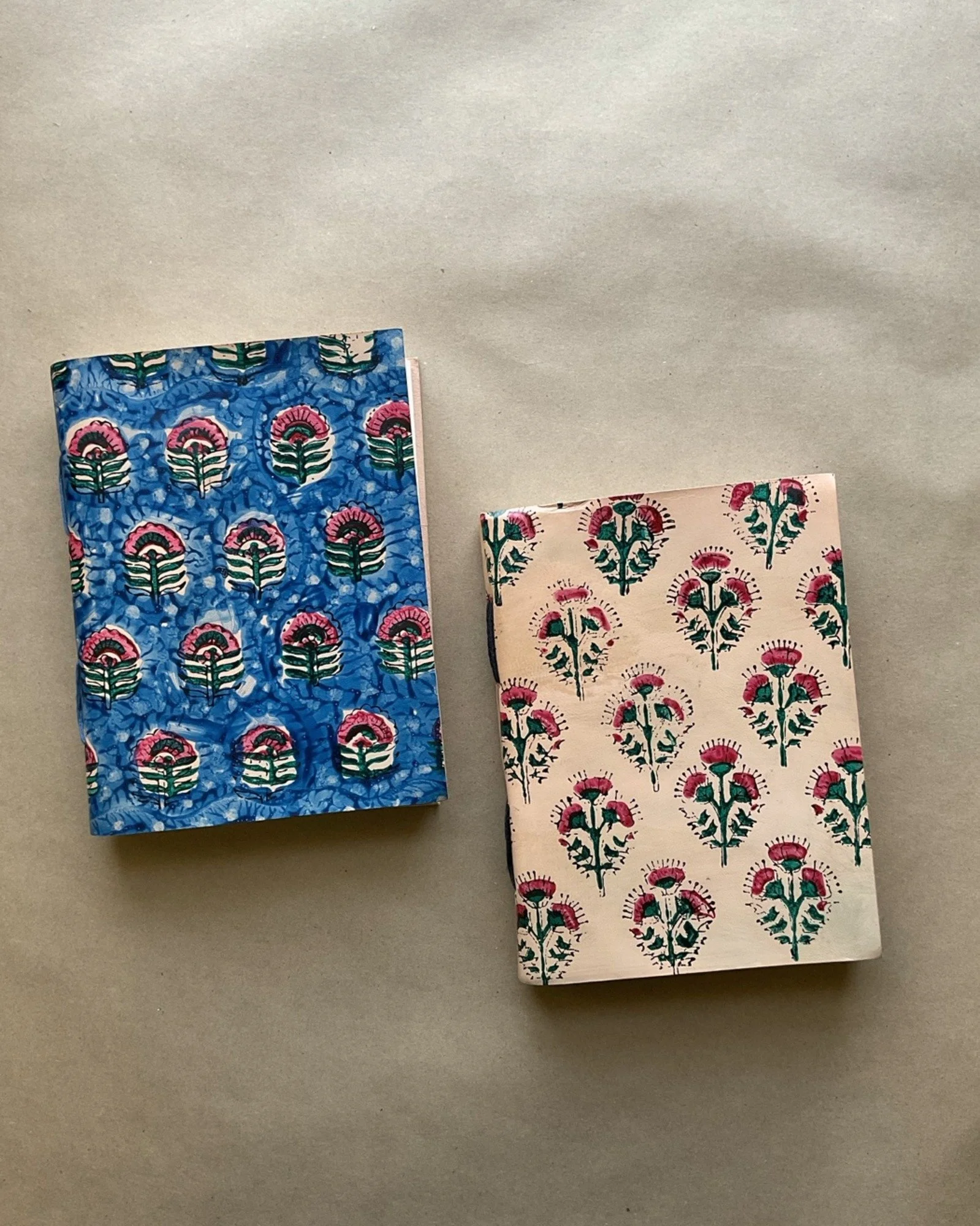Hand-Printed Leather Journal, detail view 3