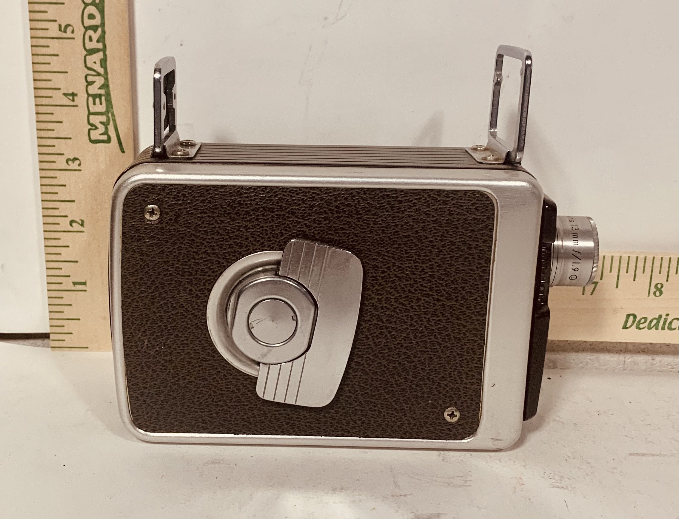 Side view vintage brownie video camera