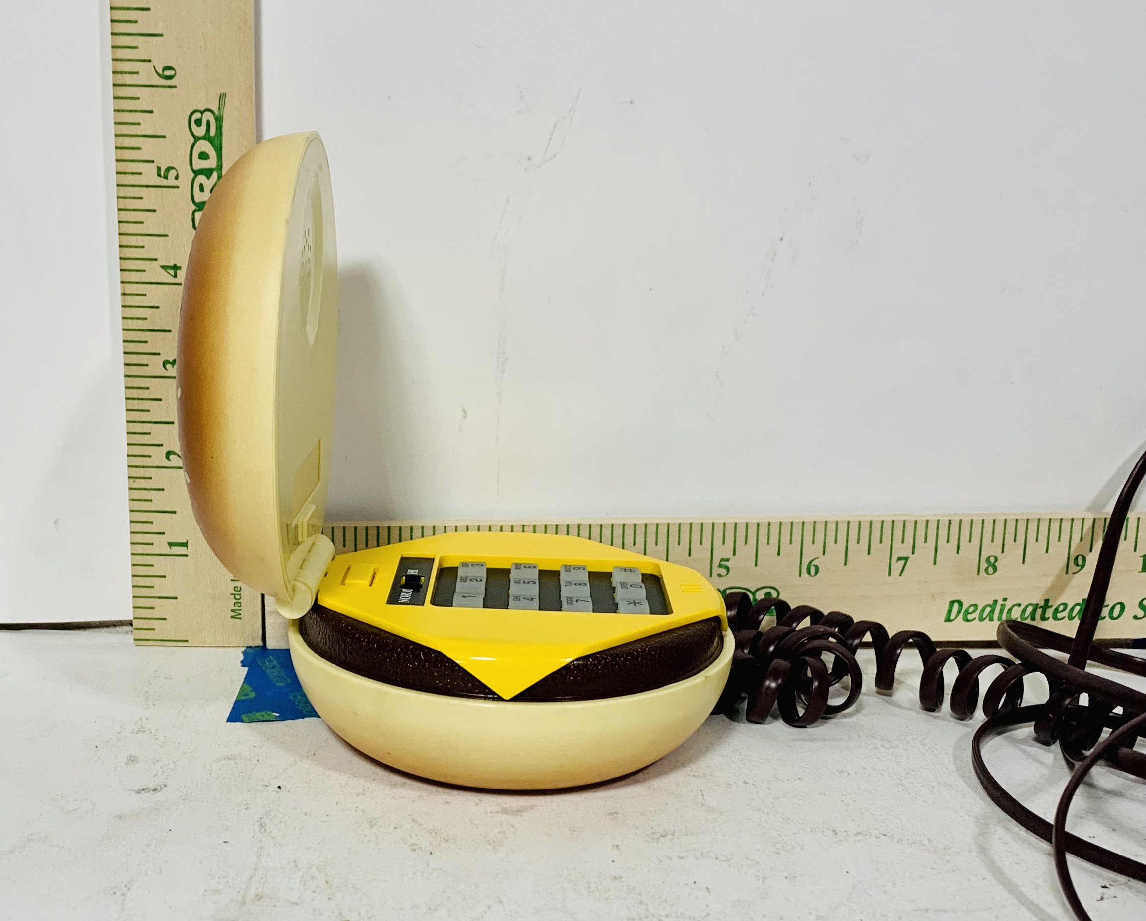 side view cheeseburger phone