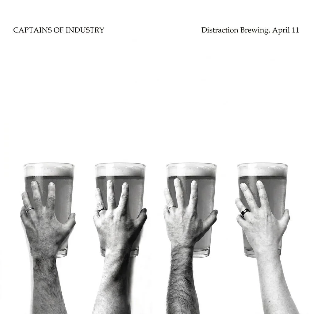 Two weeks from tonight!! Come celebrate the release of our debut LP at @distractionbeer. We'll be playing songs from Hands That Remember and we'd love for you to join us for a fun night with great drinks. 

Captains of Industry &ldquo;Hands That Reme