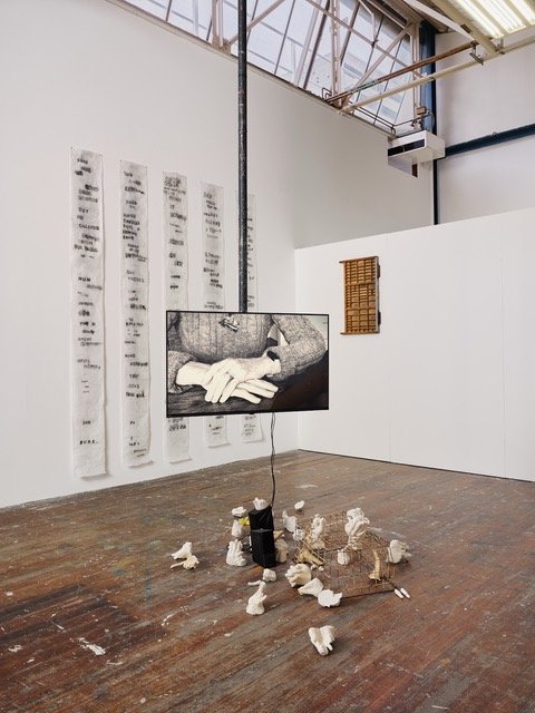 Reading Headstones. Black and white film with audio, duration of 19:22 minutes, dimensions variable, 2024
