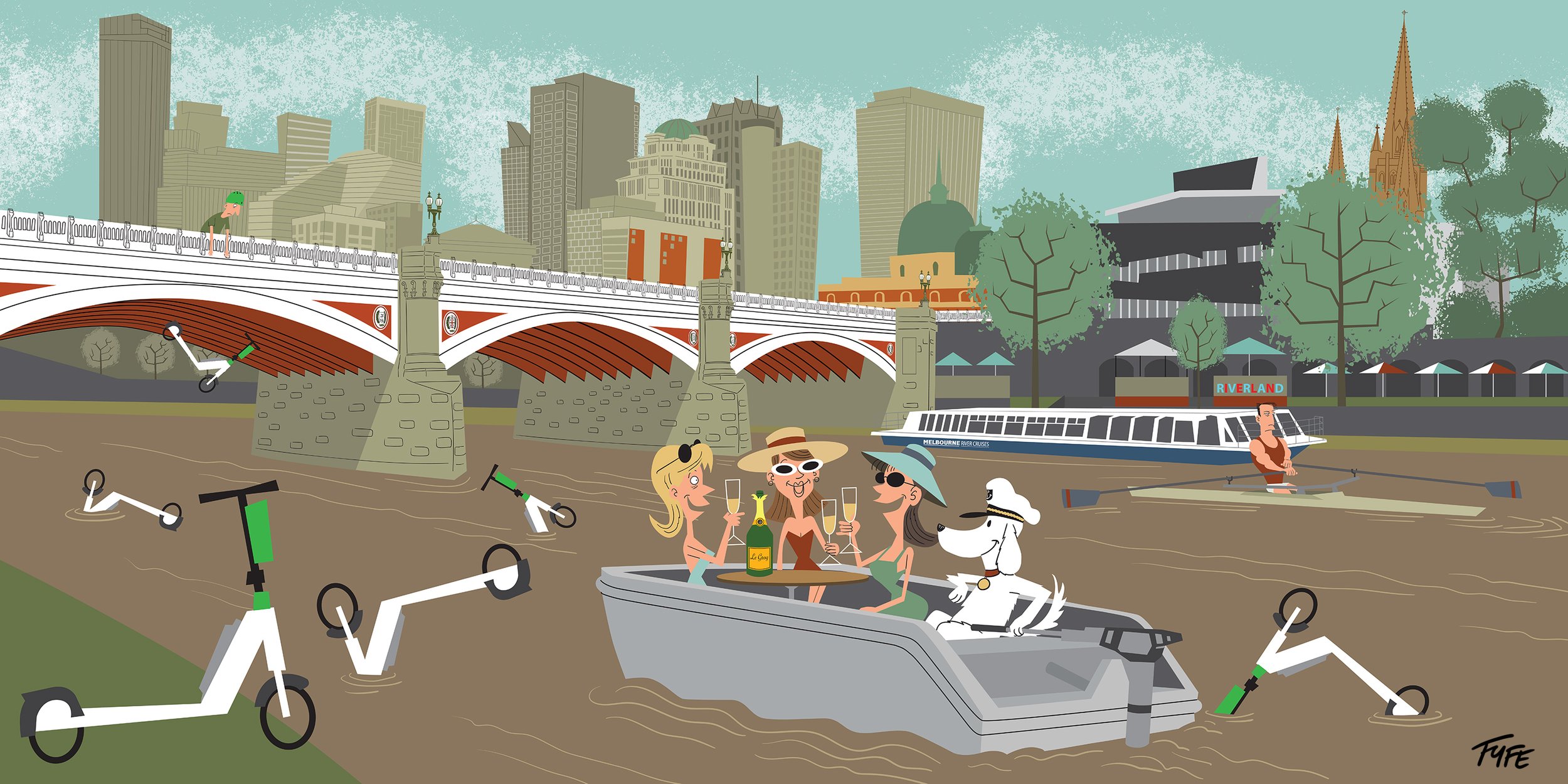 Scooting Down the Yarra .jpg
