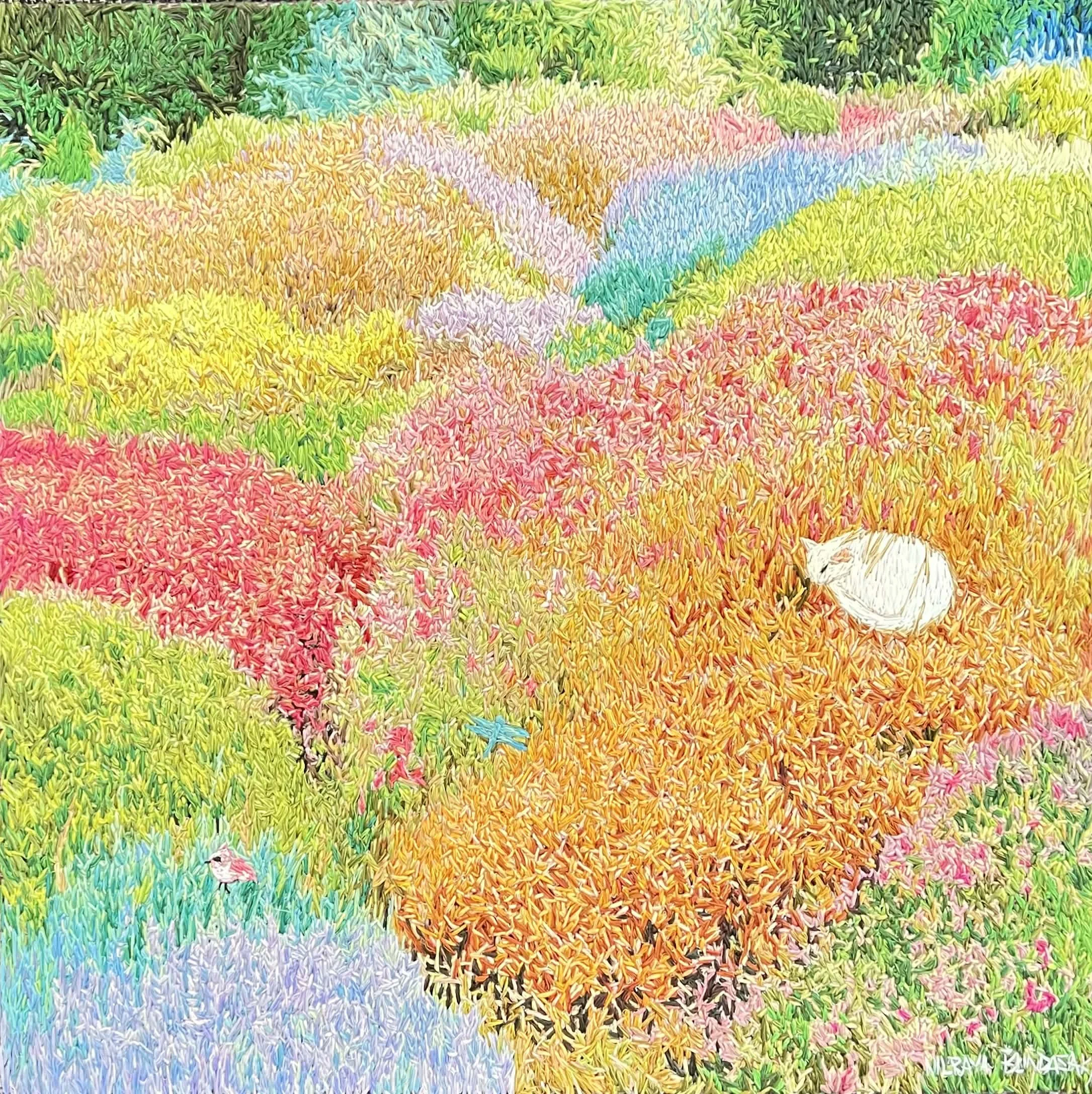 Colorful flowers and a peaceful day