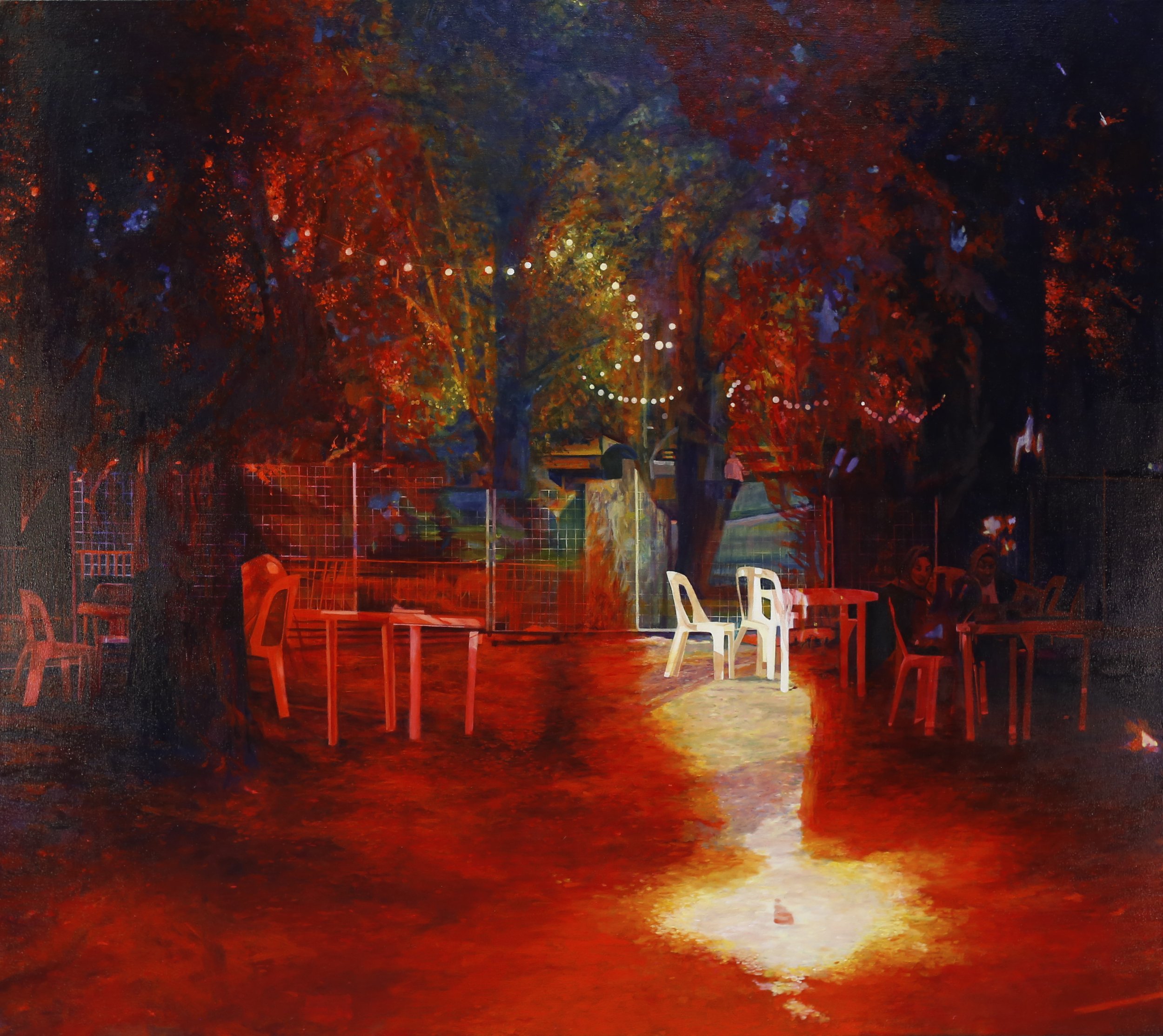 ROB BARTOLO, Moomba shuffle, Oil on canvas, 120cmx 135cm $3000.JPG